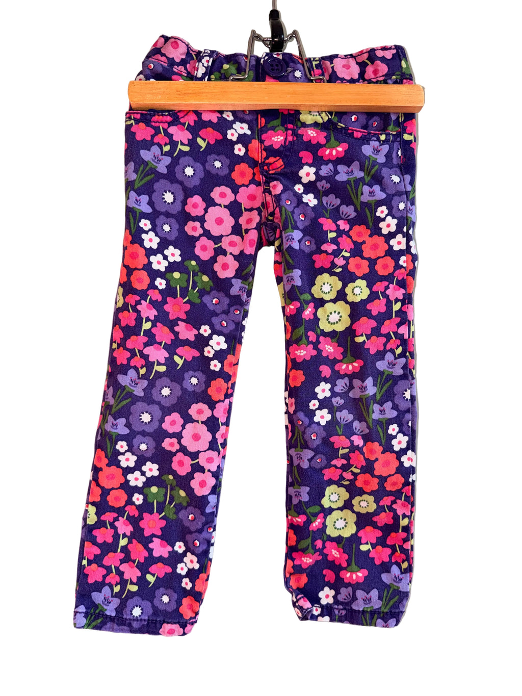 Floral Pants + Dinosaur Sweatshirt Set– 3T