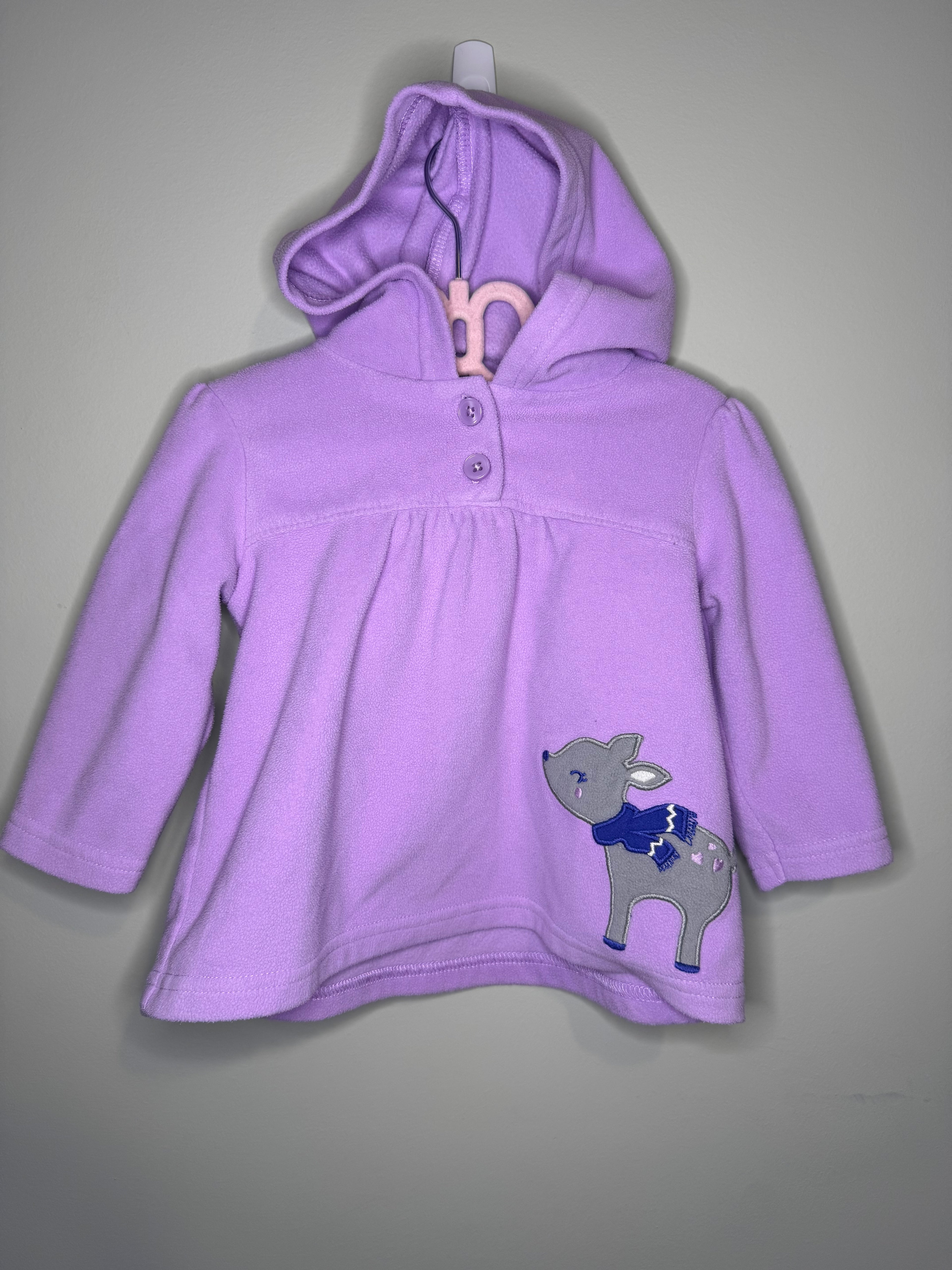Carter’s – Hooded Fleece Sweater (Purple) – 6–9M