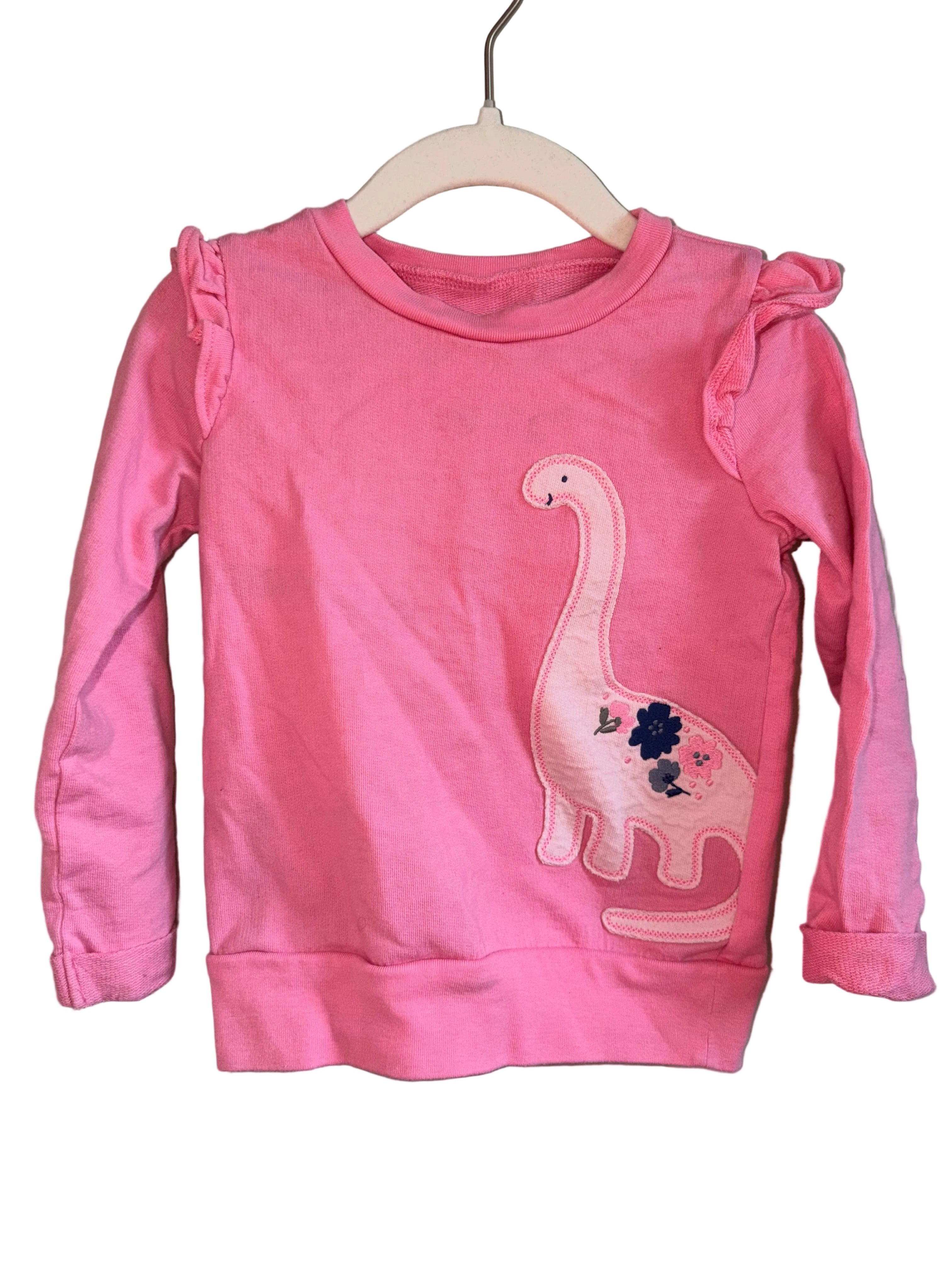 Floral Pants + Dinosaur Sweatshirt Set– 3T