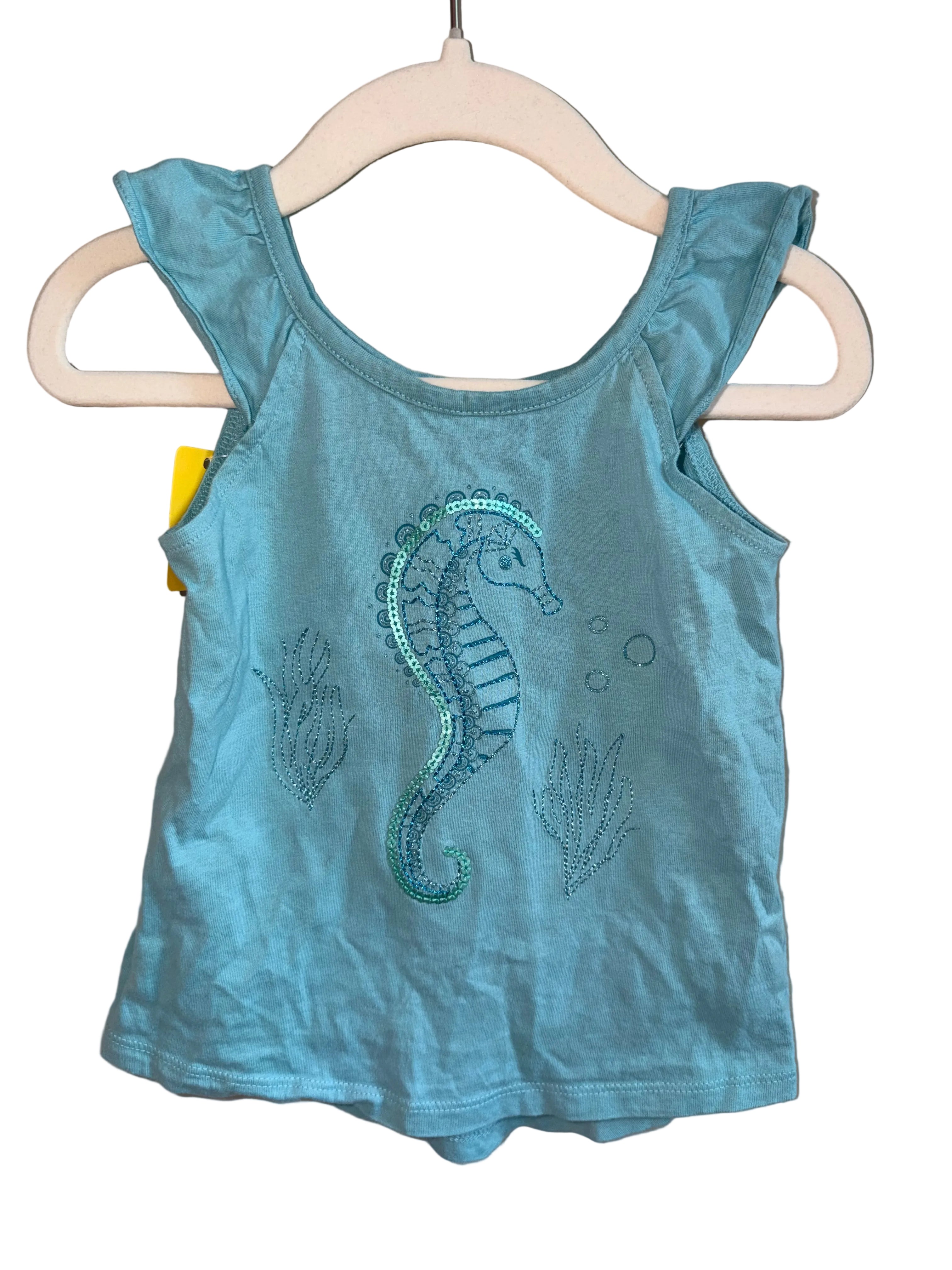 OshKosh B’gosh Seahorse Flutter Sleeve Tank – 2T