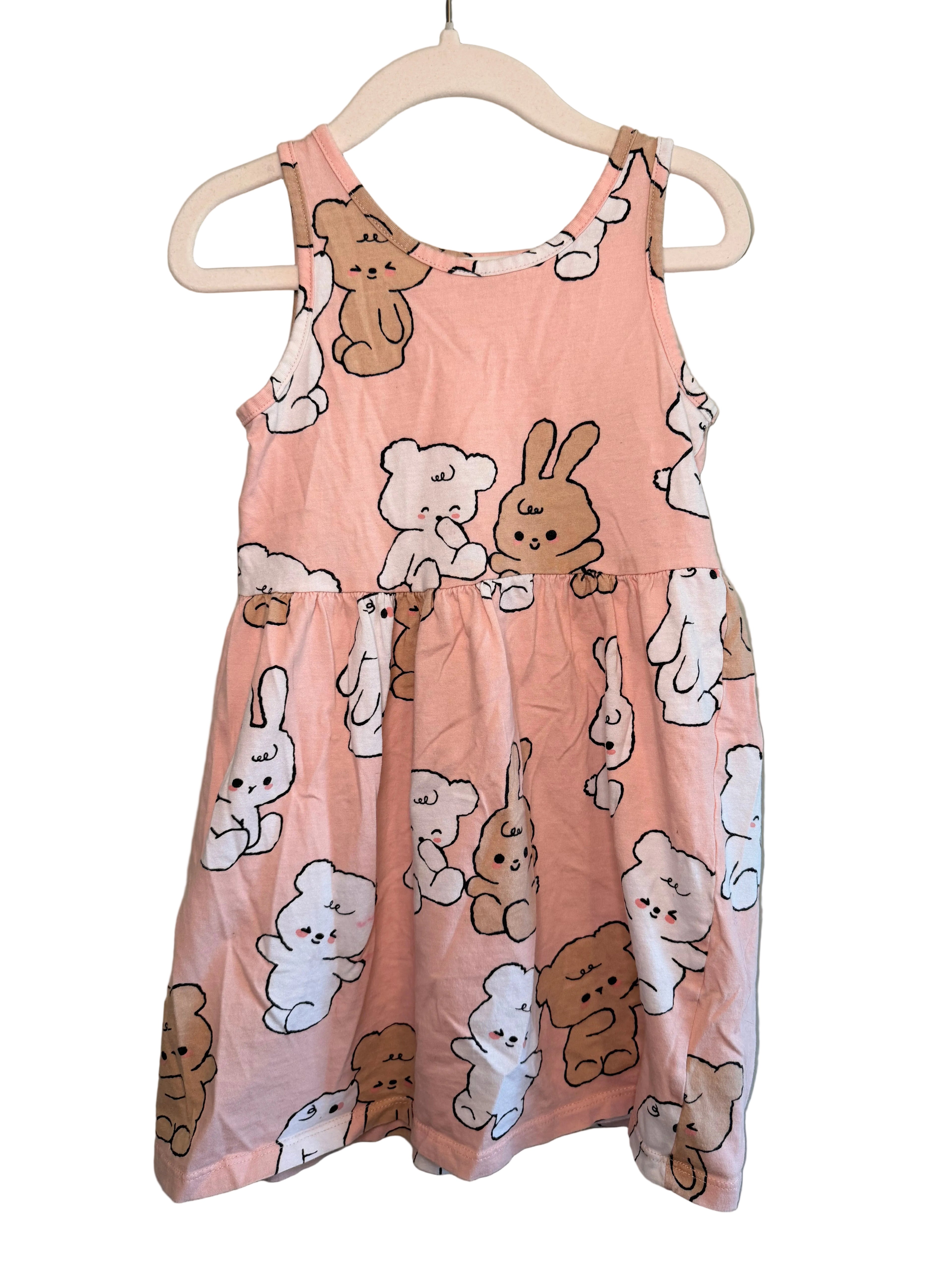 H&M – Animal Print Sleeveless Dress – 4–6 Years