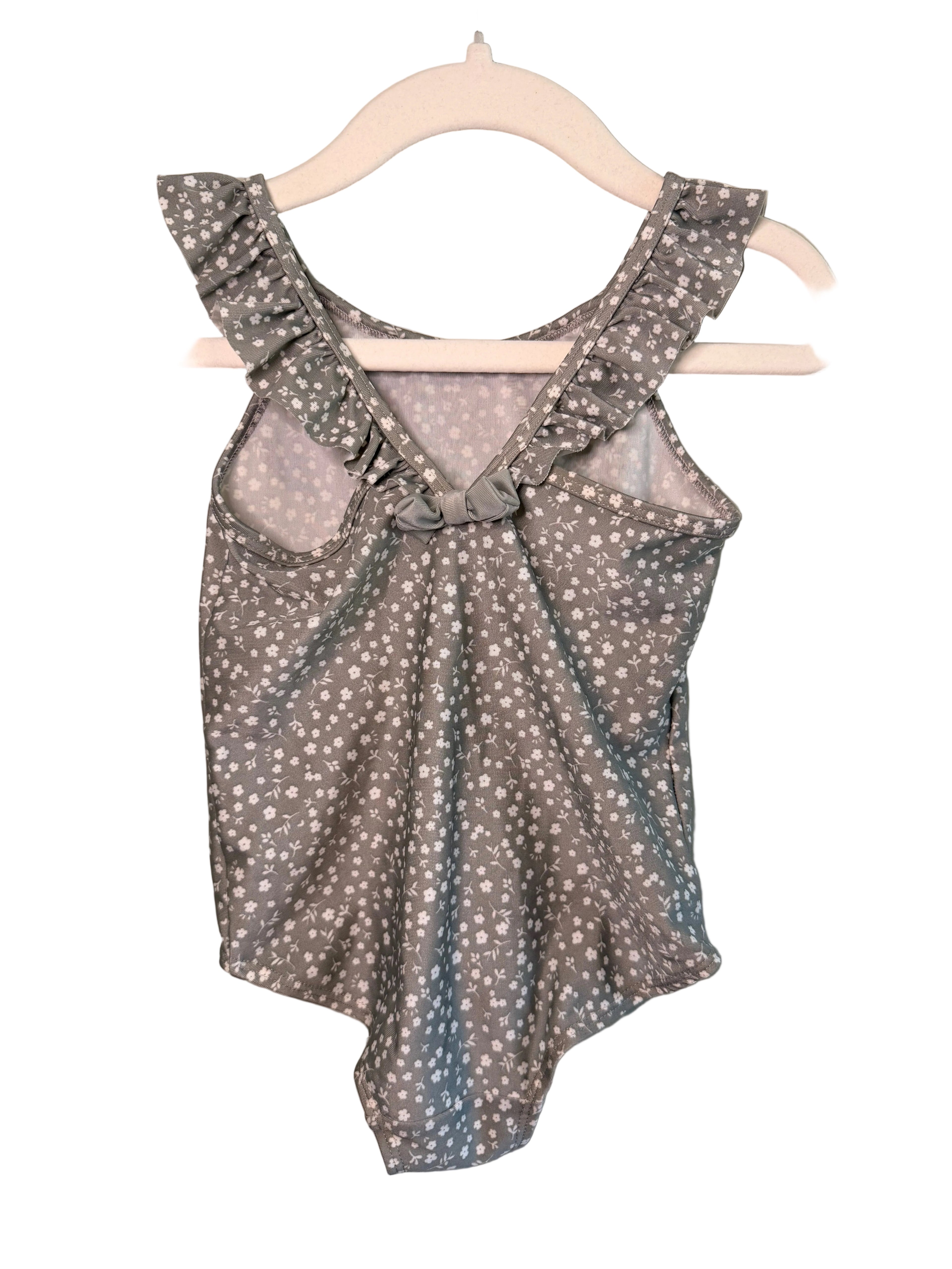 H&M – Floral Ruffle One-Piece Swimsuit – 18M/2T