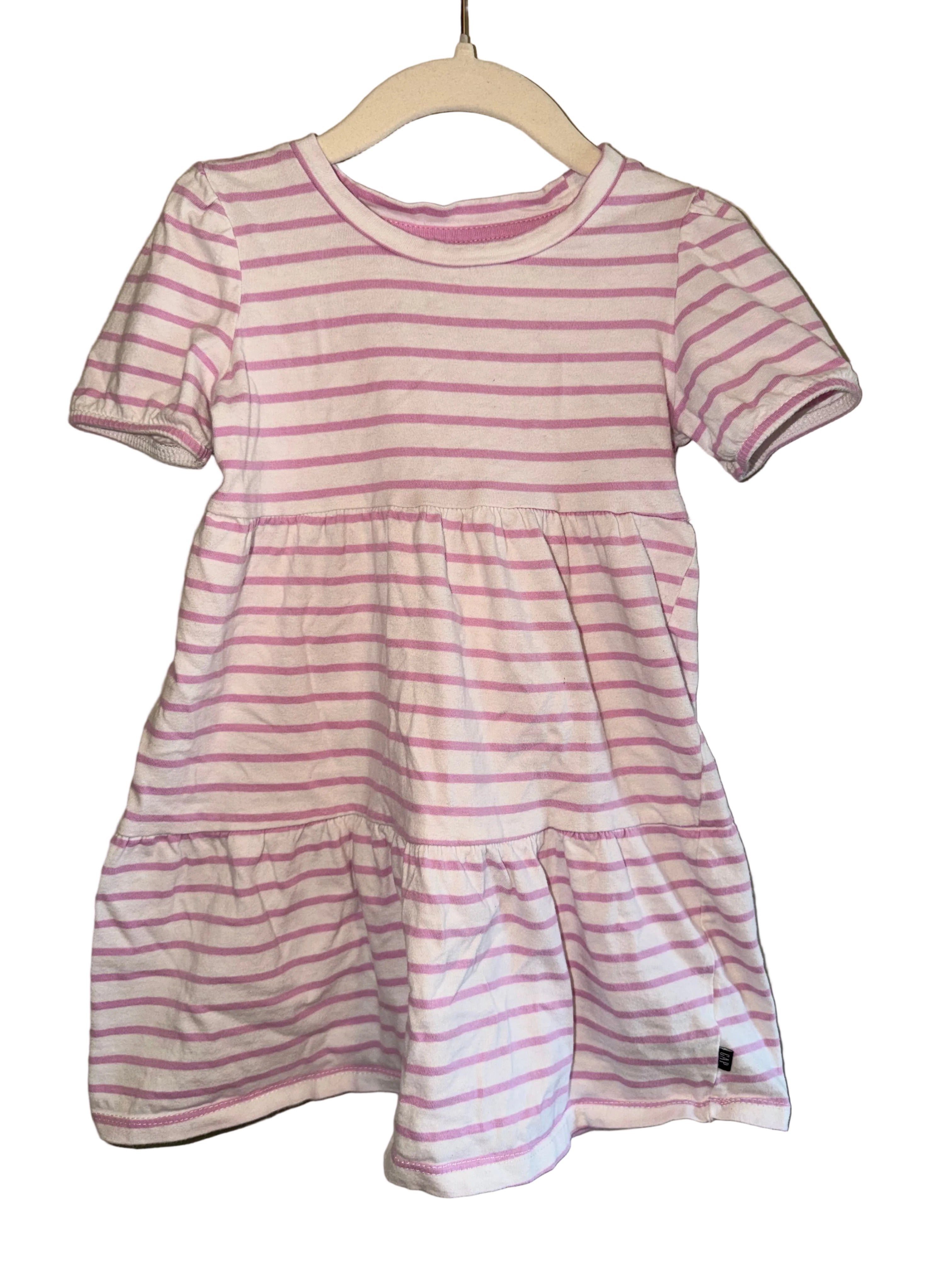 GAP Kids – Pink & White Striped Dress – Size 4