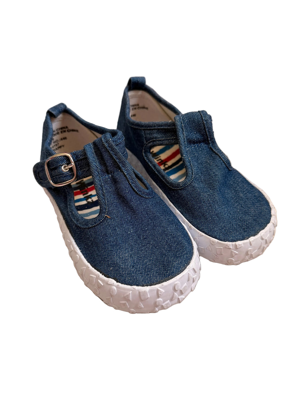 Mink Denim T-Strap Shoes – Size 9