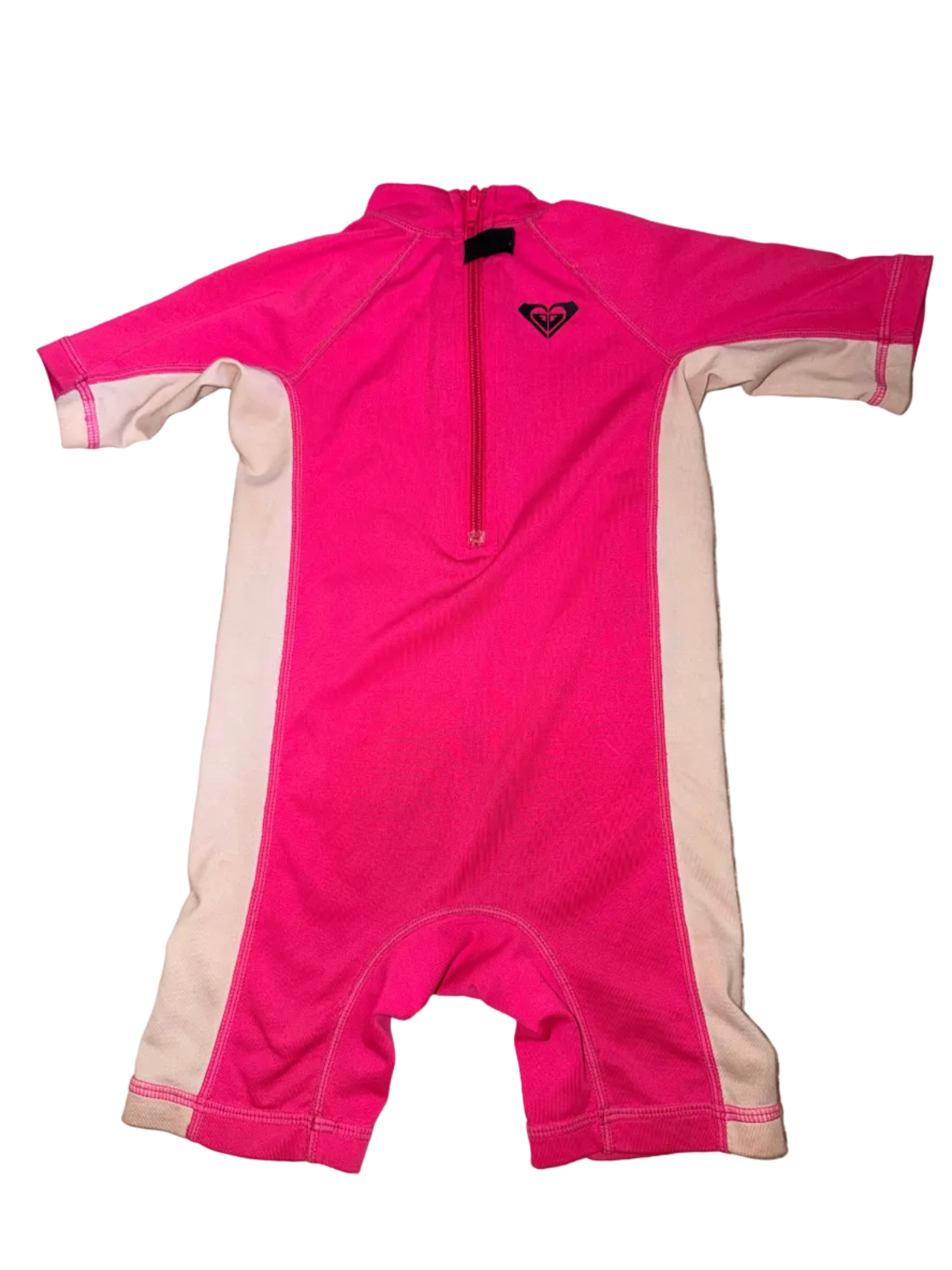 Roxy Baby Girls Short Sleeve Rash Guard Swimsuit – 24M
