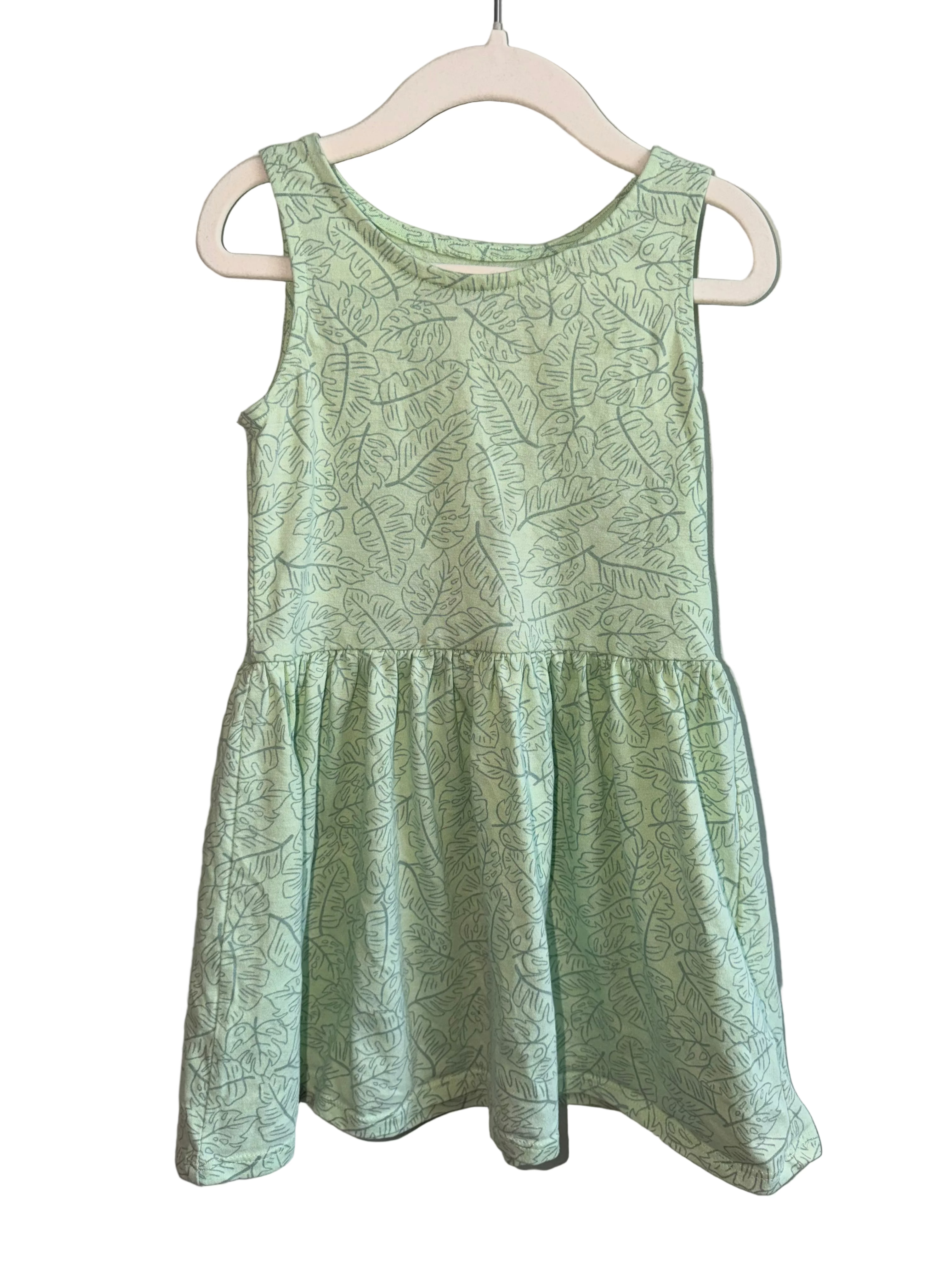 Joe Fresh Leaf Print Dress – Mint Green – Size 6