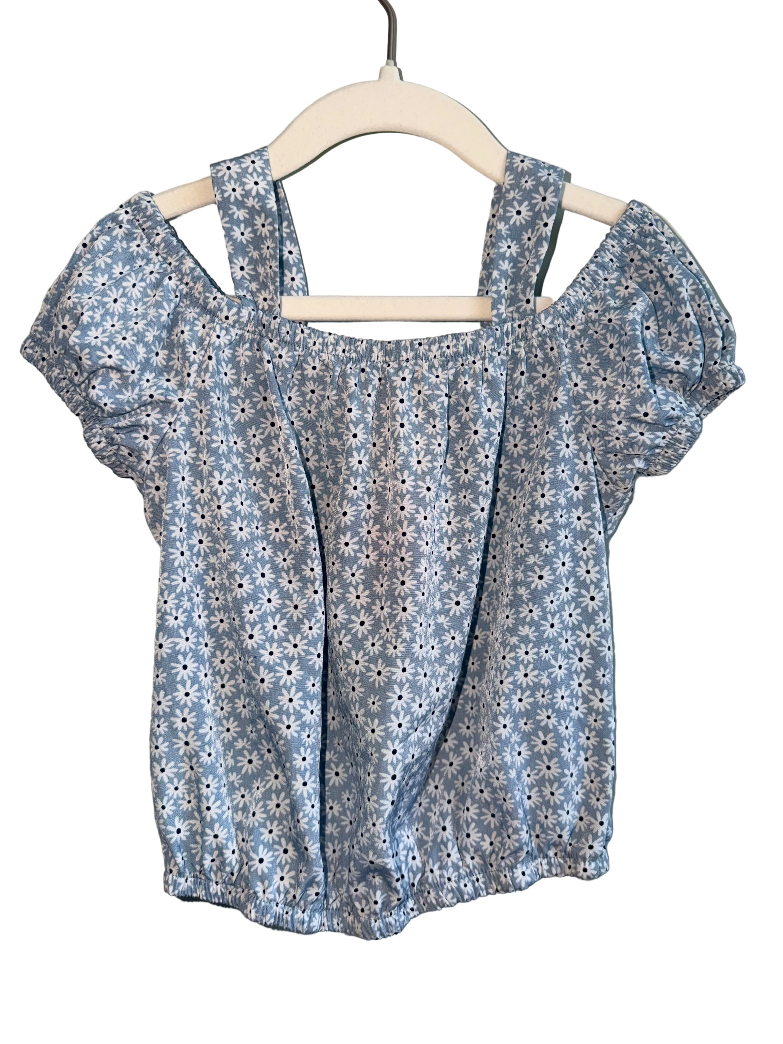 Anna & Jessie Floral Cold-Shoulder Top – Size 10