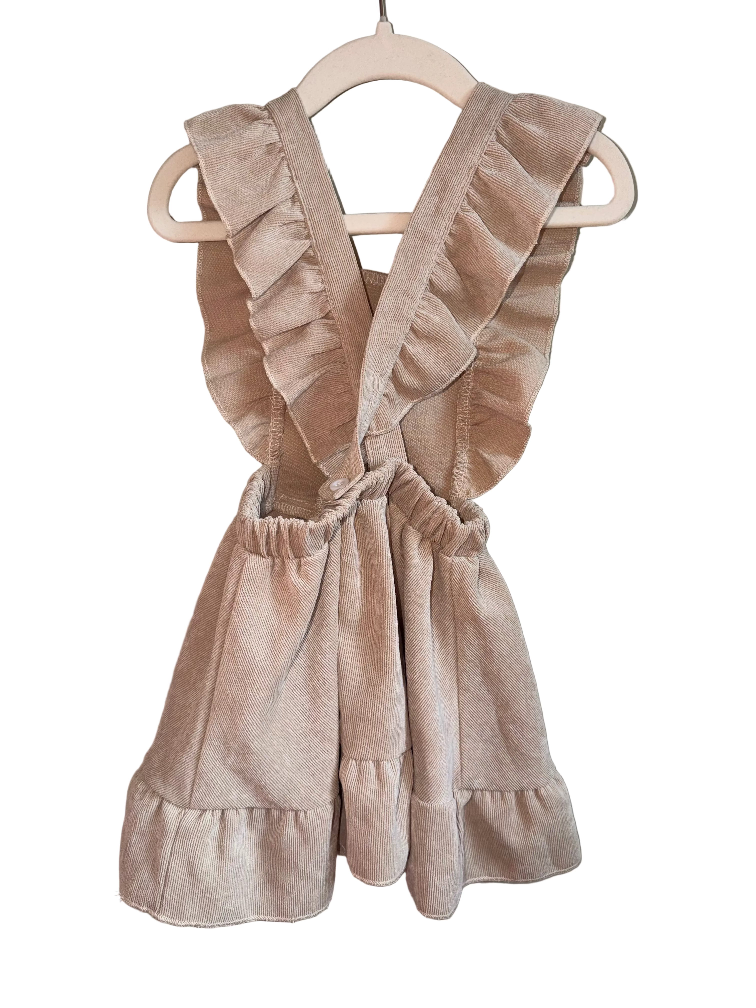 Ruffle Corduroy Pinafore Dress – 18–24 Months