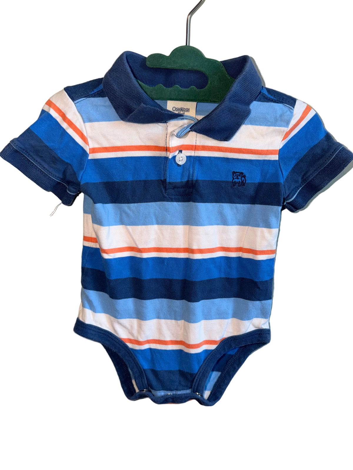 OshKosh Striped Polo Bodysuit – 9 Months
