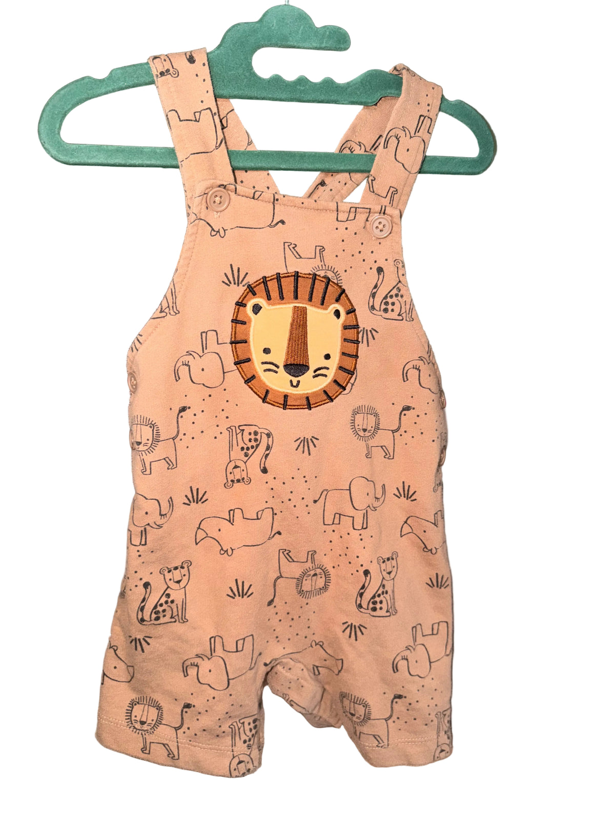 Pekkle Lion Print Overalls – 12M