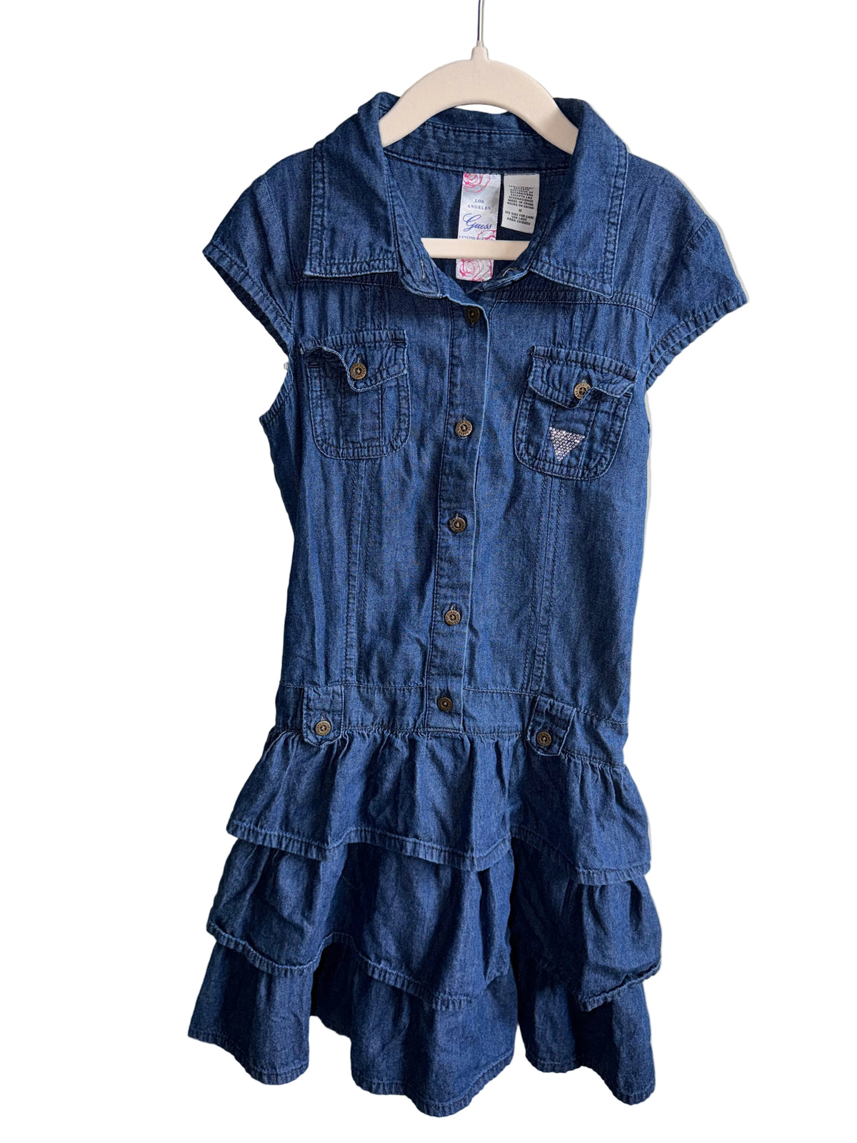 Guess Denim Ruffle Dress – Size 10