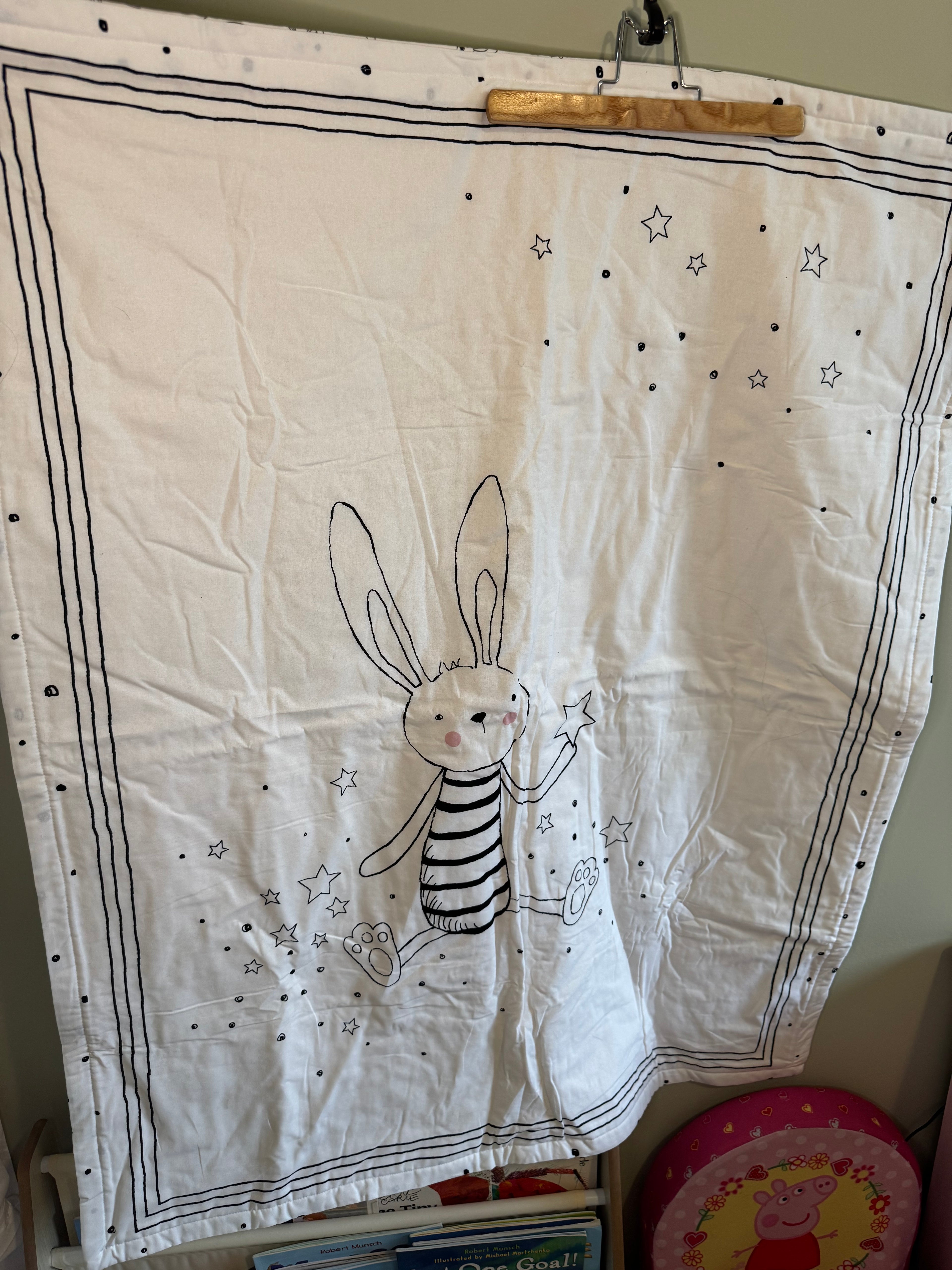 Handmade Crib Size Bunny Blanket