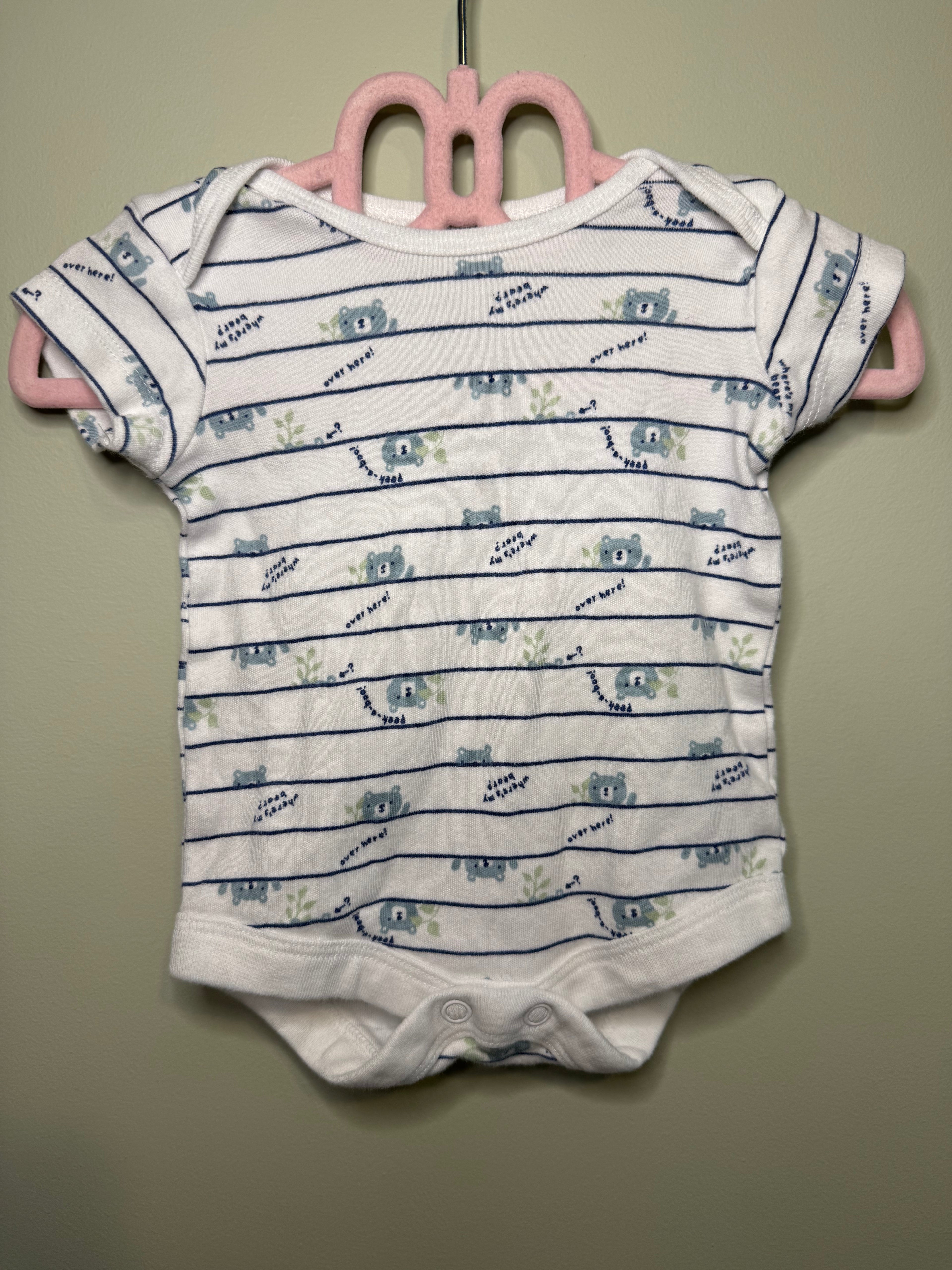 George Newborn T-Shirt Onesie – Bear Pattern