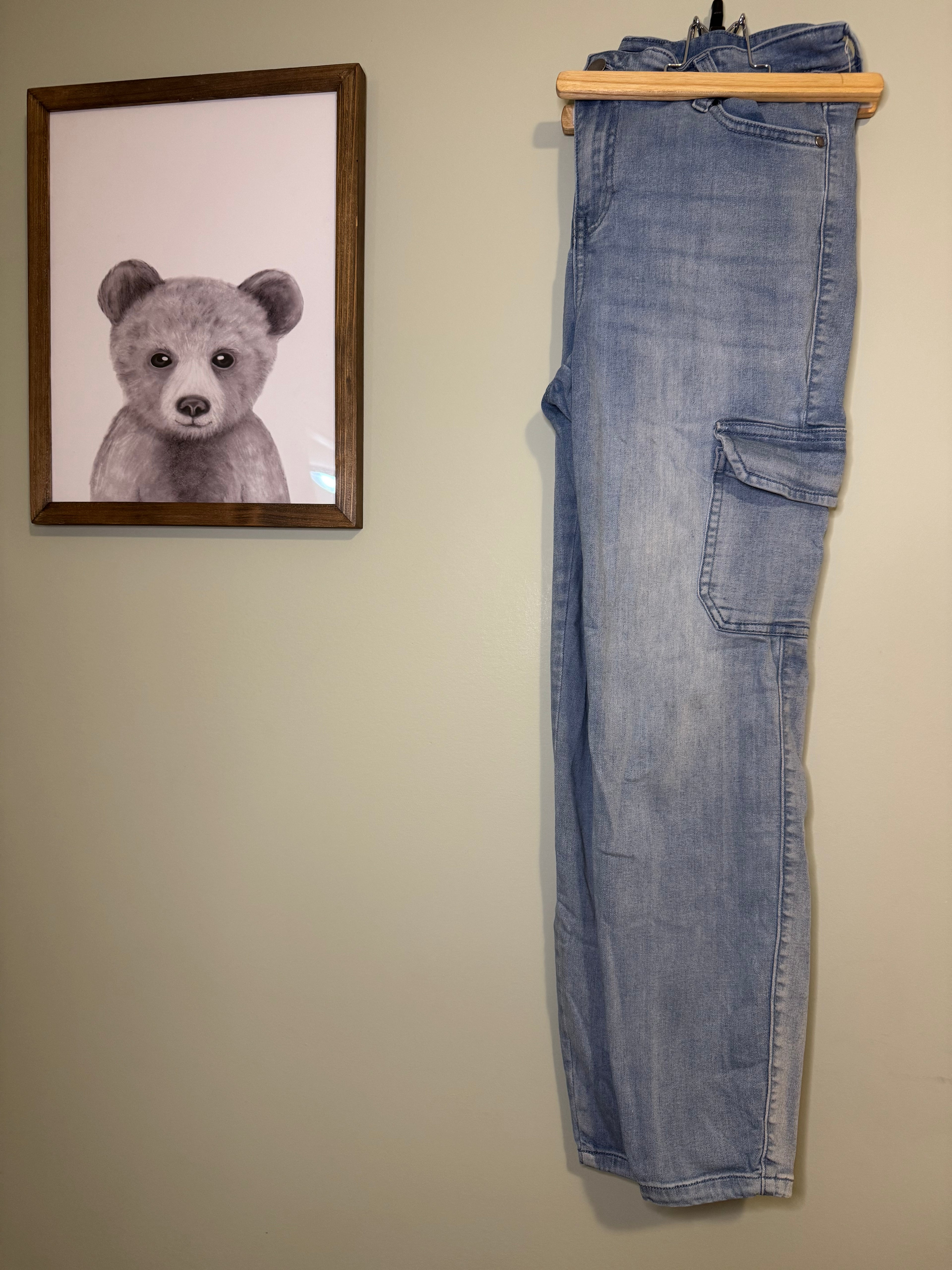 Buffalo David Bitton “Becky” High-Rise Cargo Skinny Jeans – Size 8