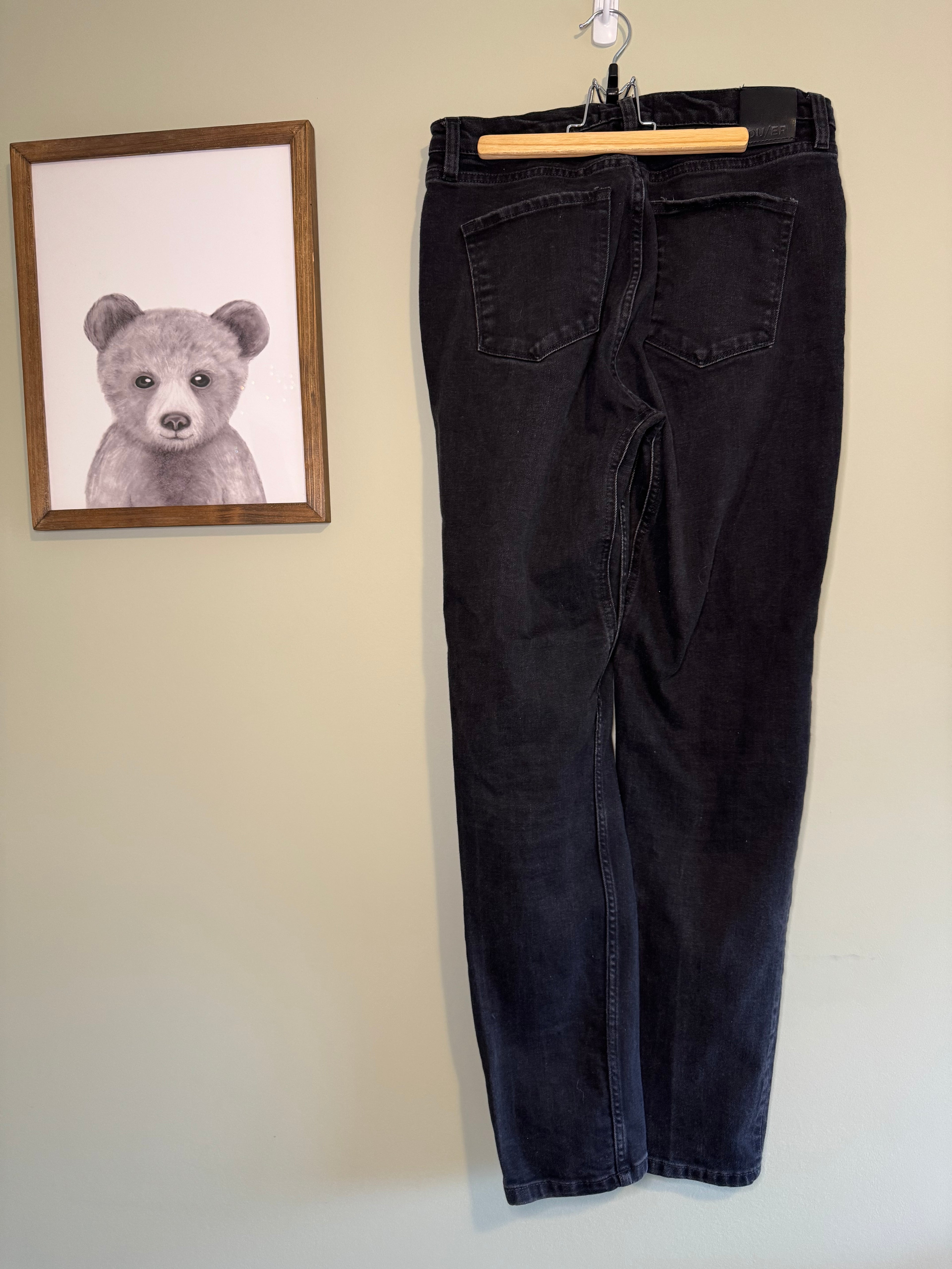 DUER Jeans – 30x31, Black, Straight Slim Leg – Vancouver Based Brand