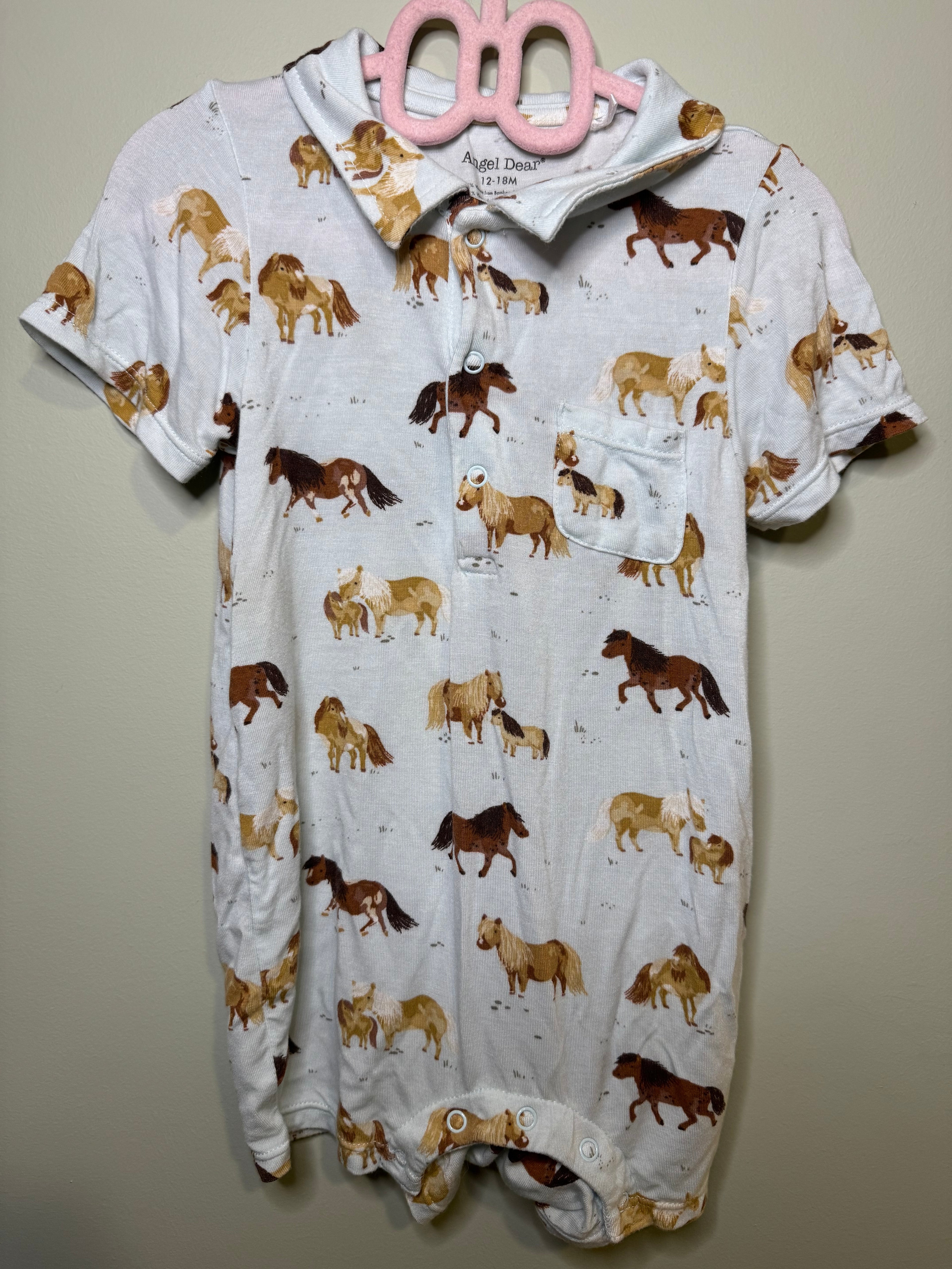 12–18 Month - Angel Dear T-Shirt & Shorts Onesie