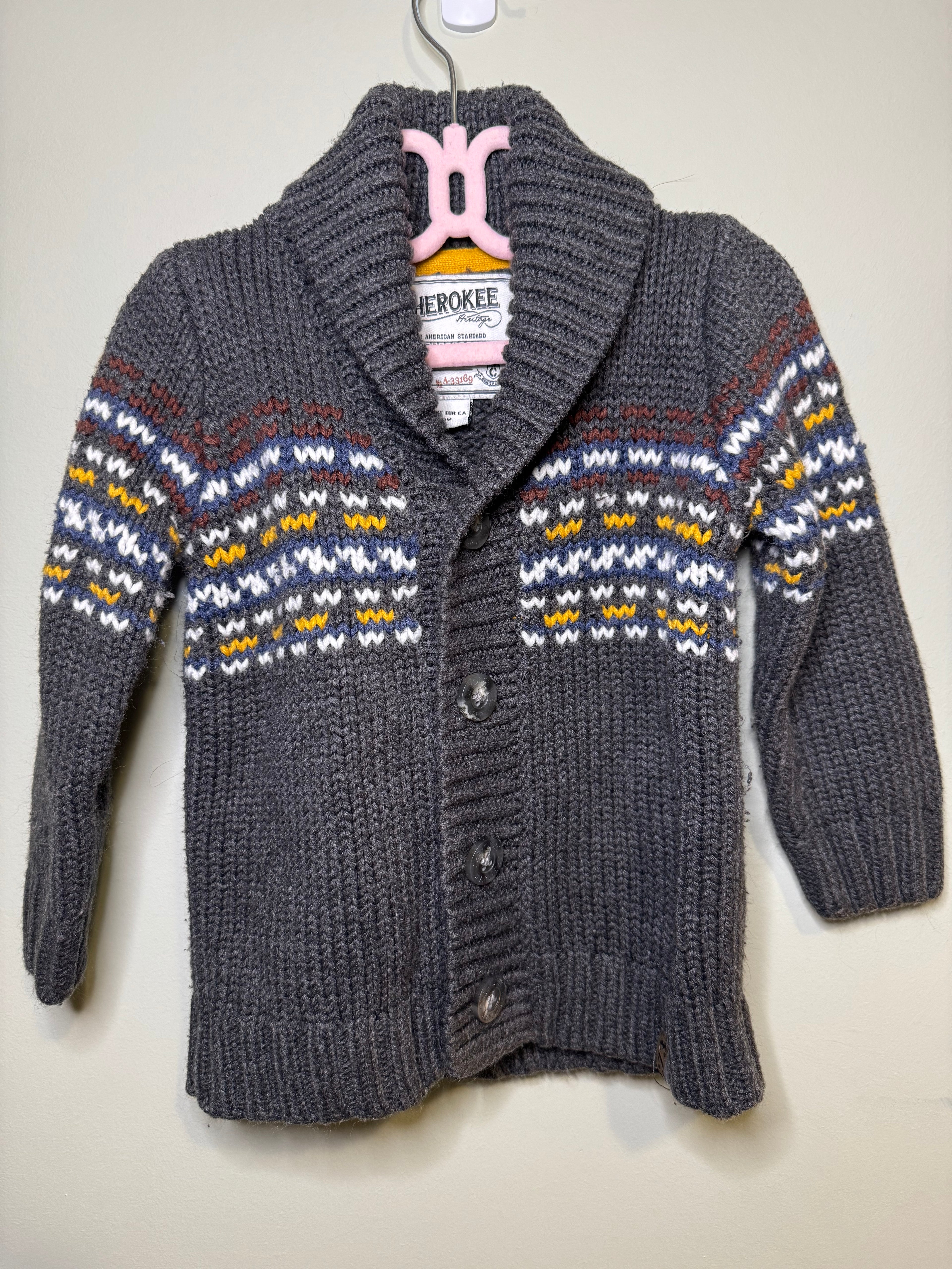 Cherokee Heritage – Button-Up Knit Sweater – 18M