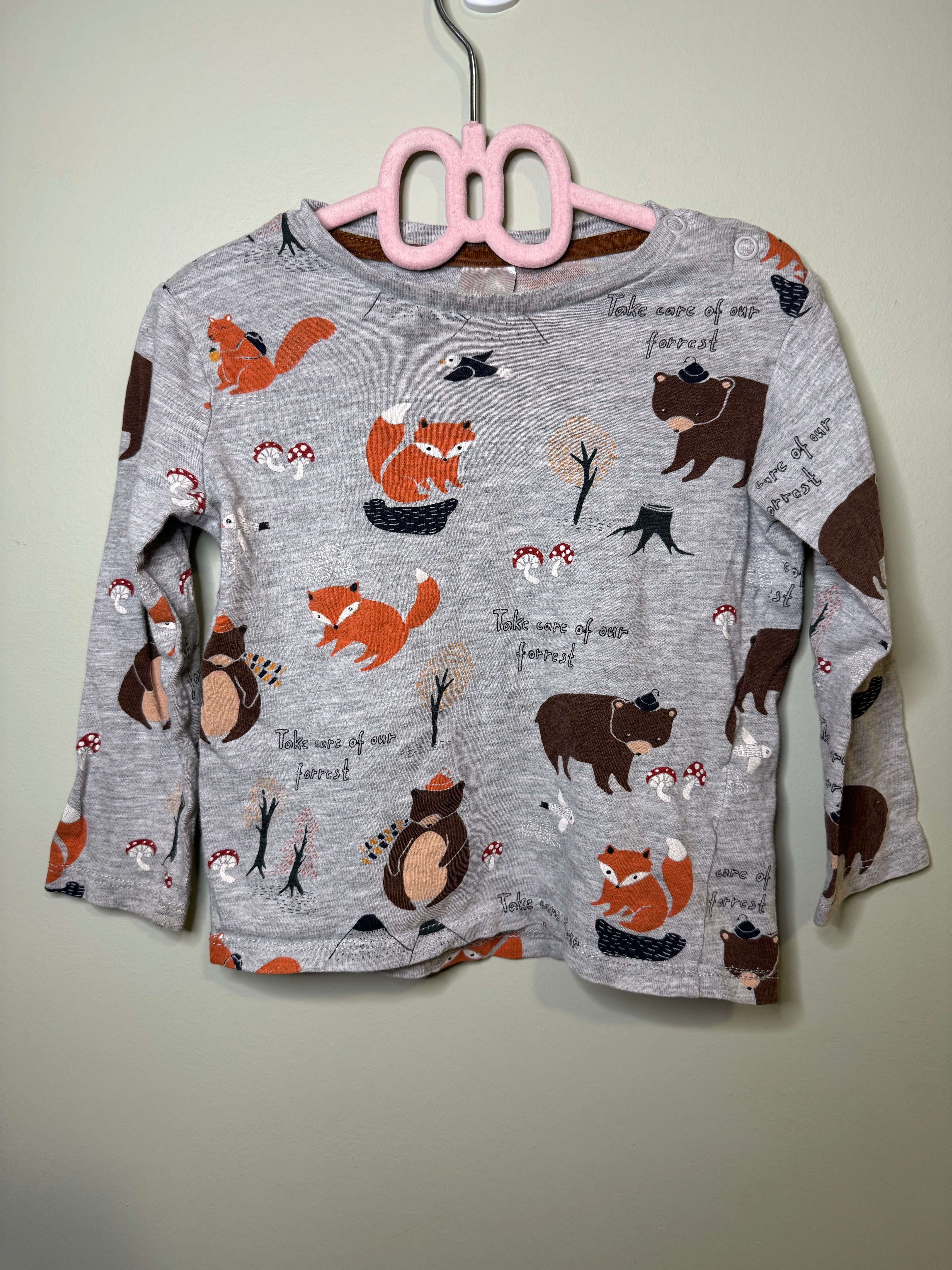 H&M – Long Sleeve Shirt (Outdoor Print) – 12–18M