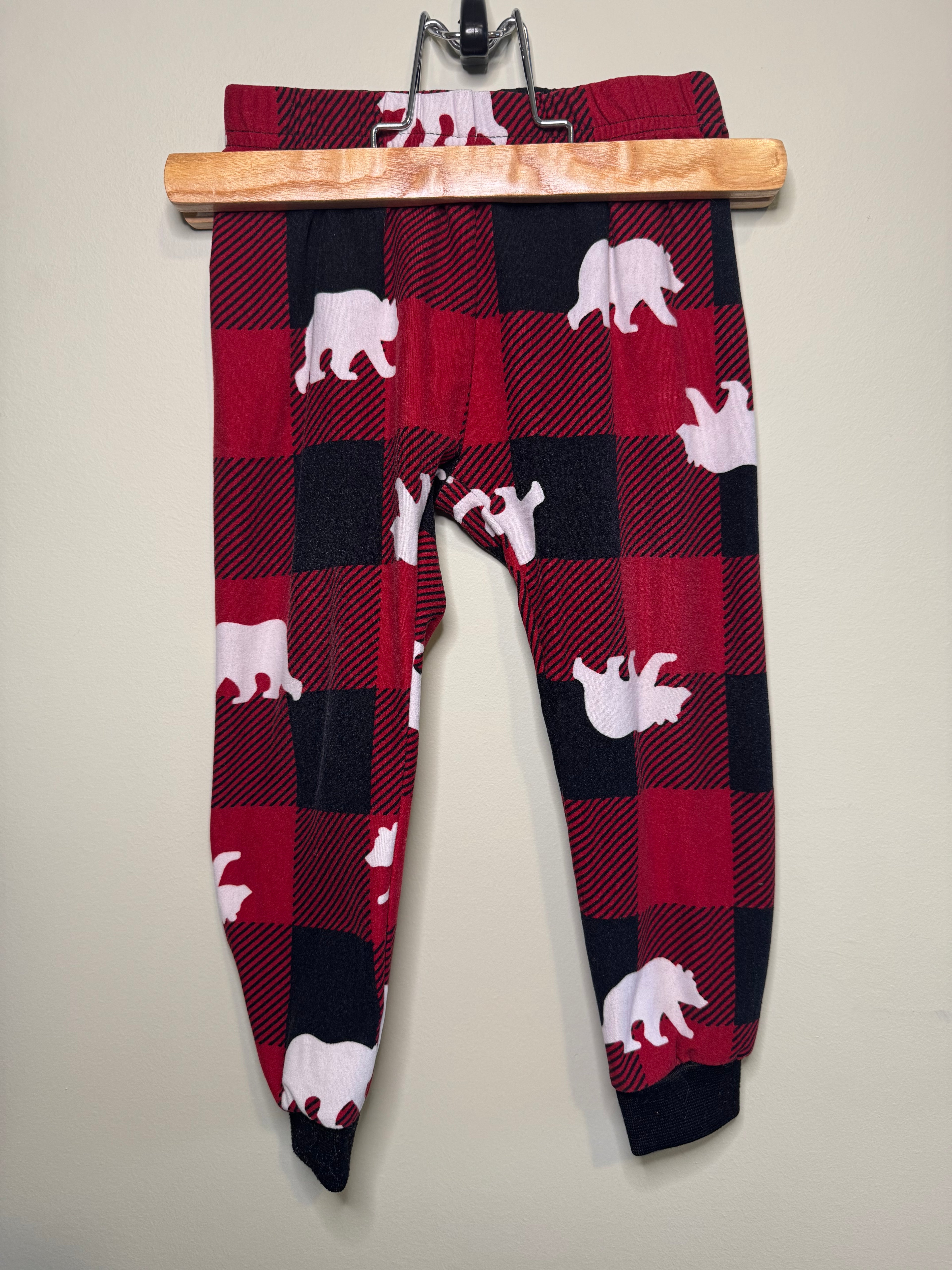 2-Piece Pajama Set (Plaid & Bear Print) – 12–18M