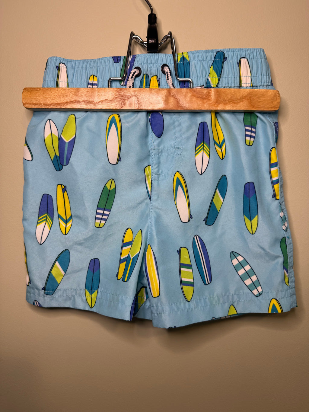 George – Swim Shorts (Surfboard Print) – 12–18M
