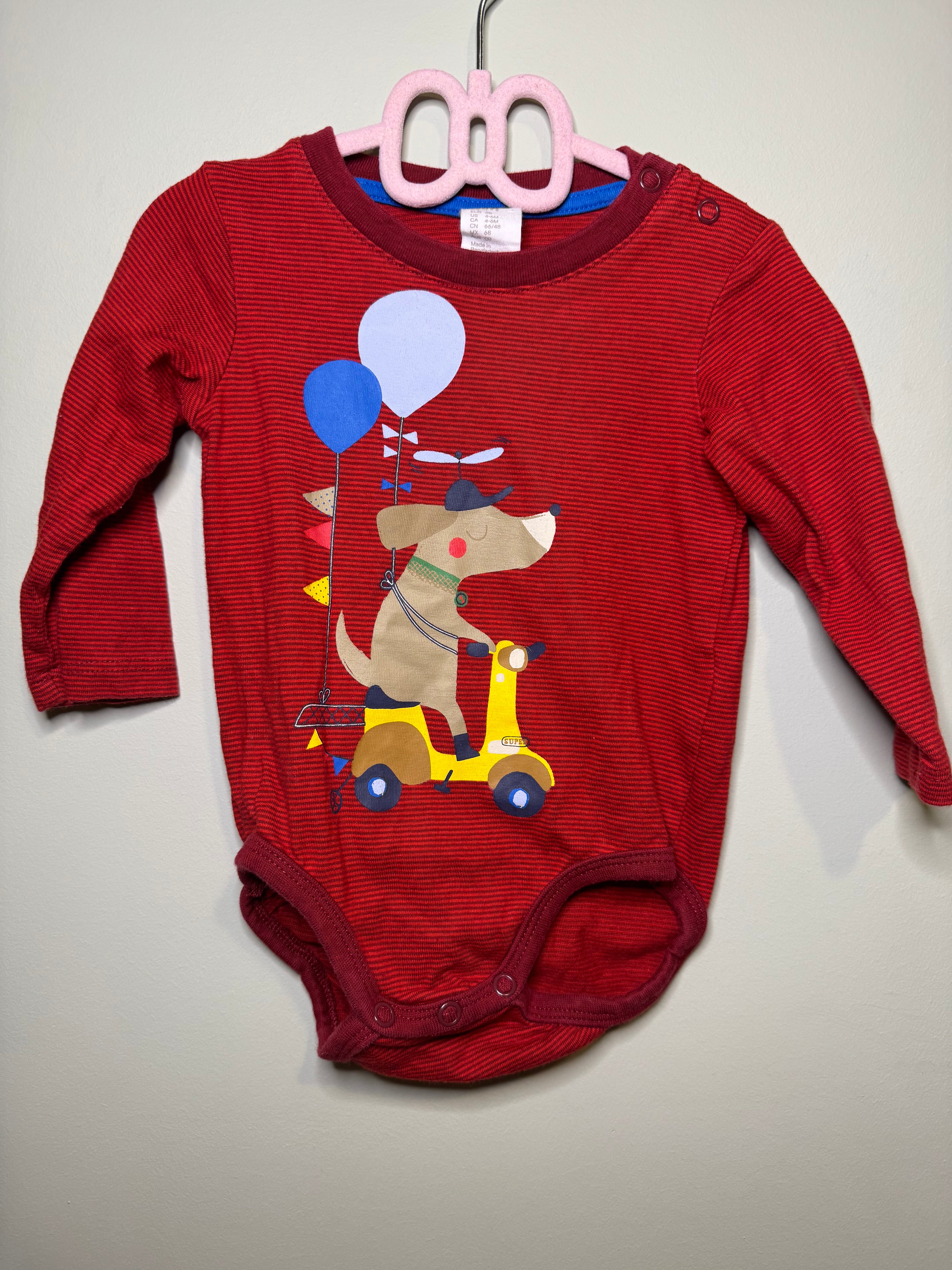 4-6 Month - H&M Long Sleeve Onesie