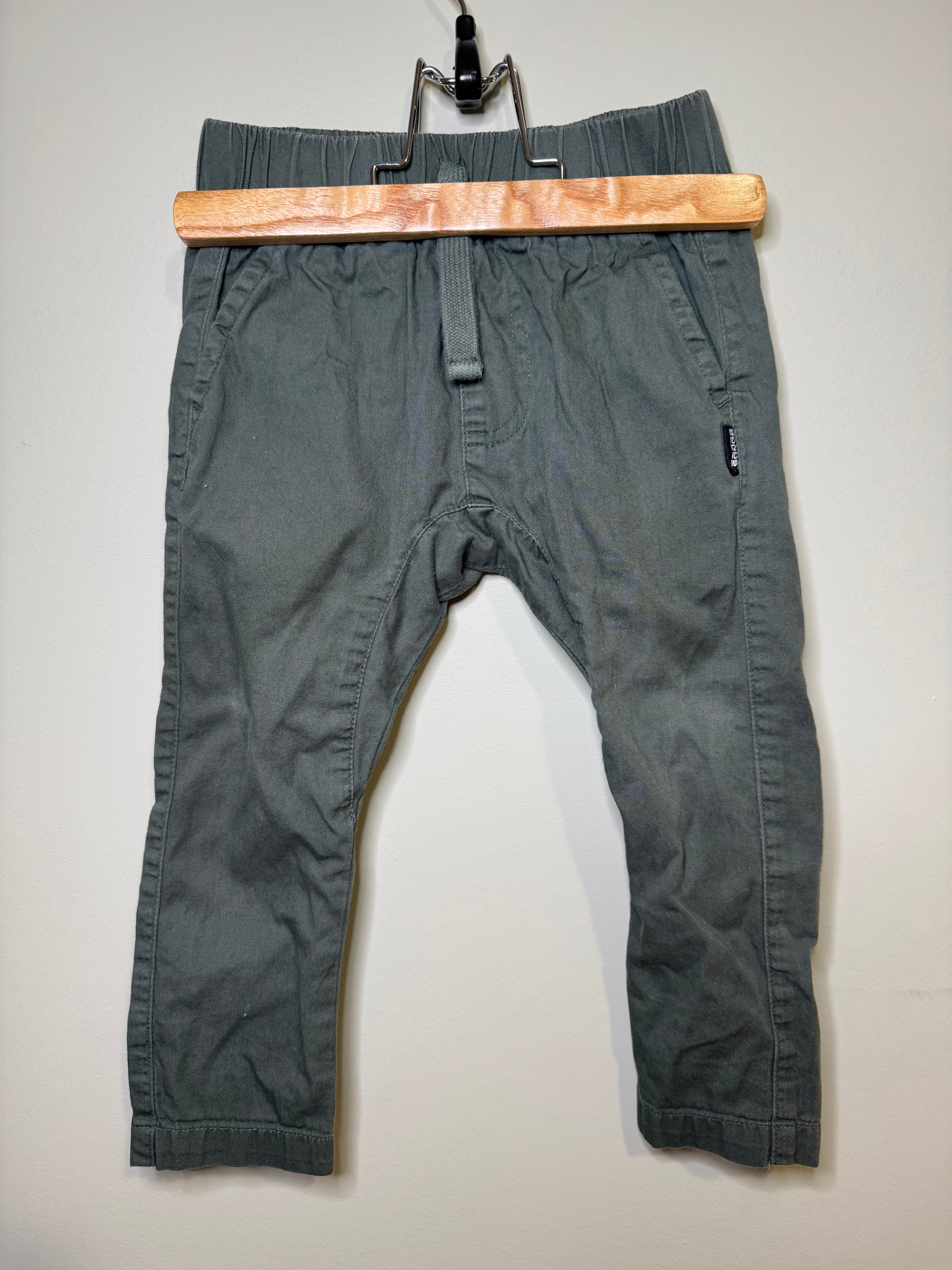 Bonds – Cotton Pull-On Pants (Sage Green) – 12–18M