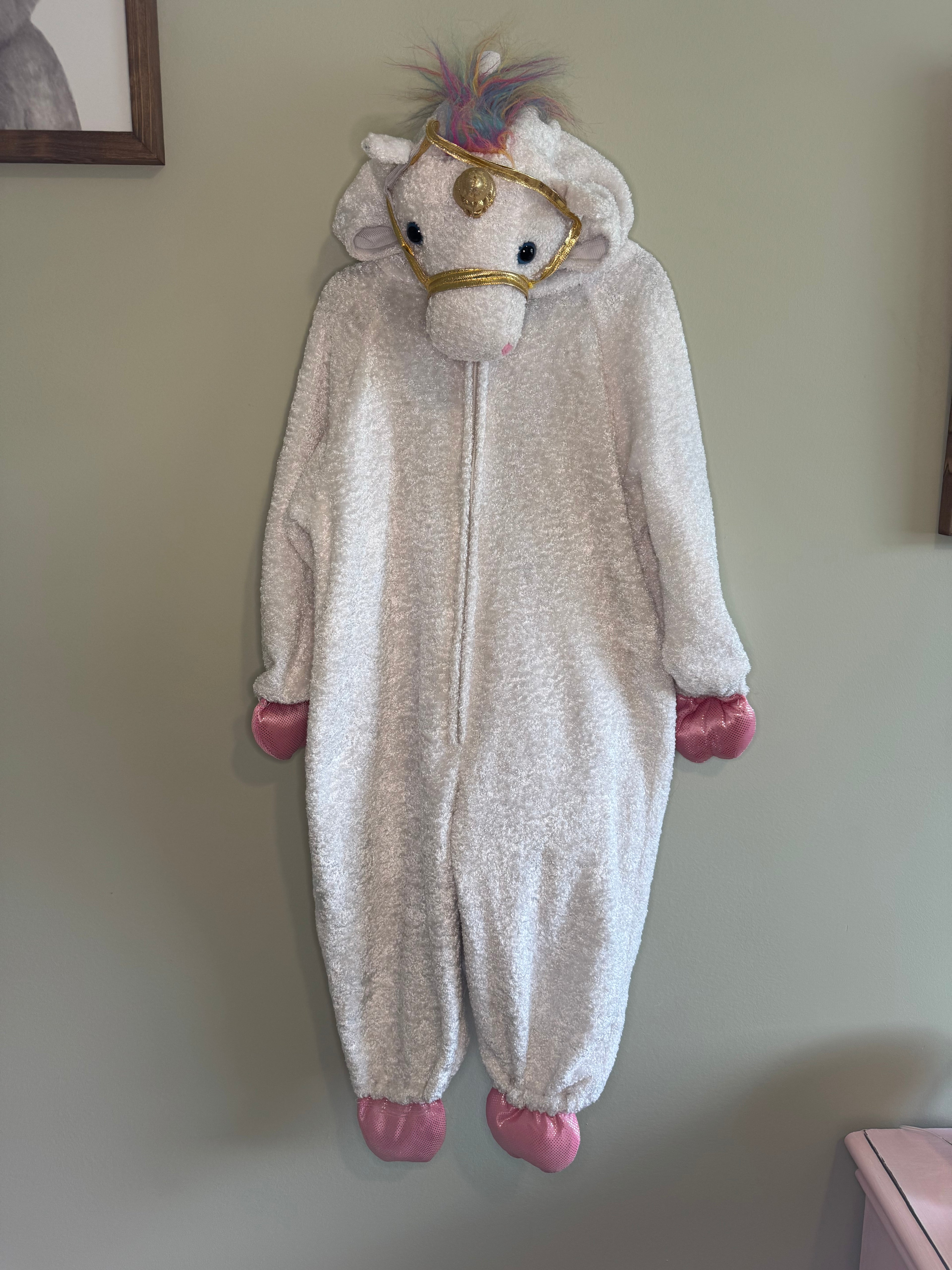 Unicorn Costume – Plush Hooded One-Piece – 3T