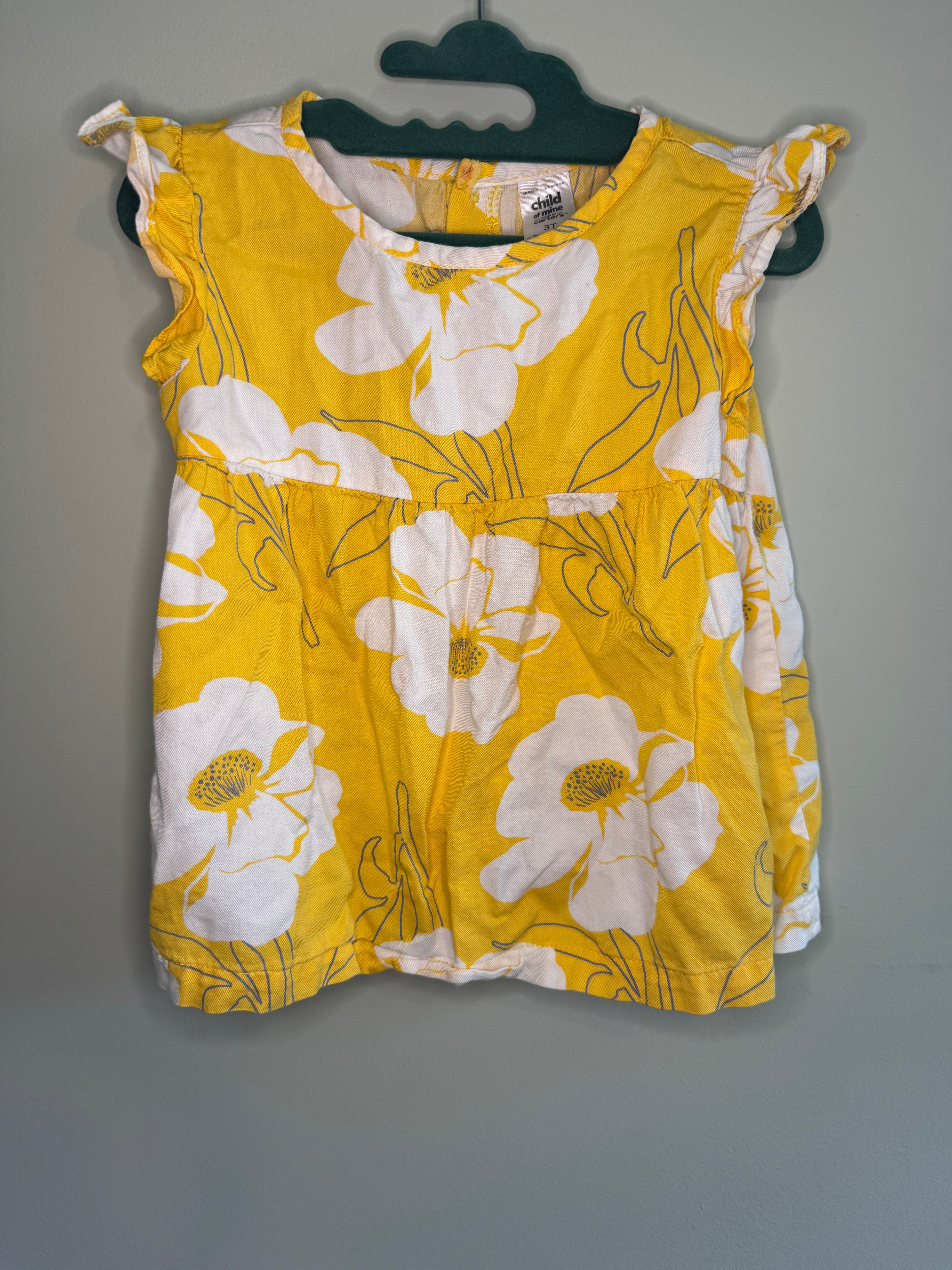 Child of Mine by Carter’s – Yellow Floral Dress – 3T