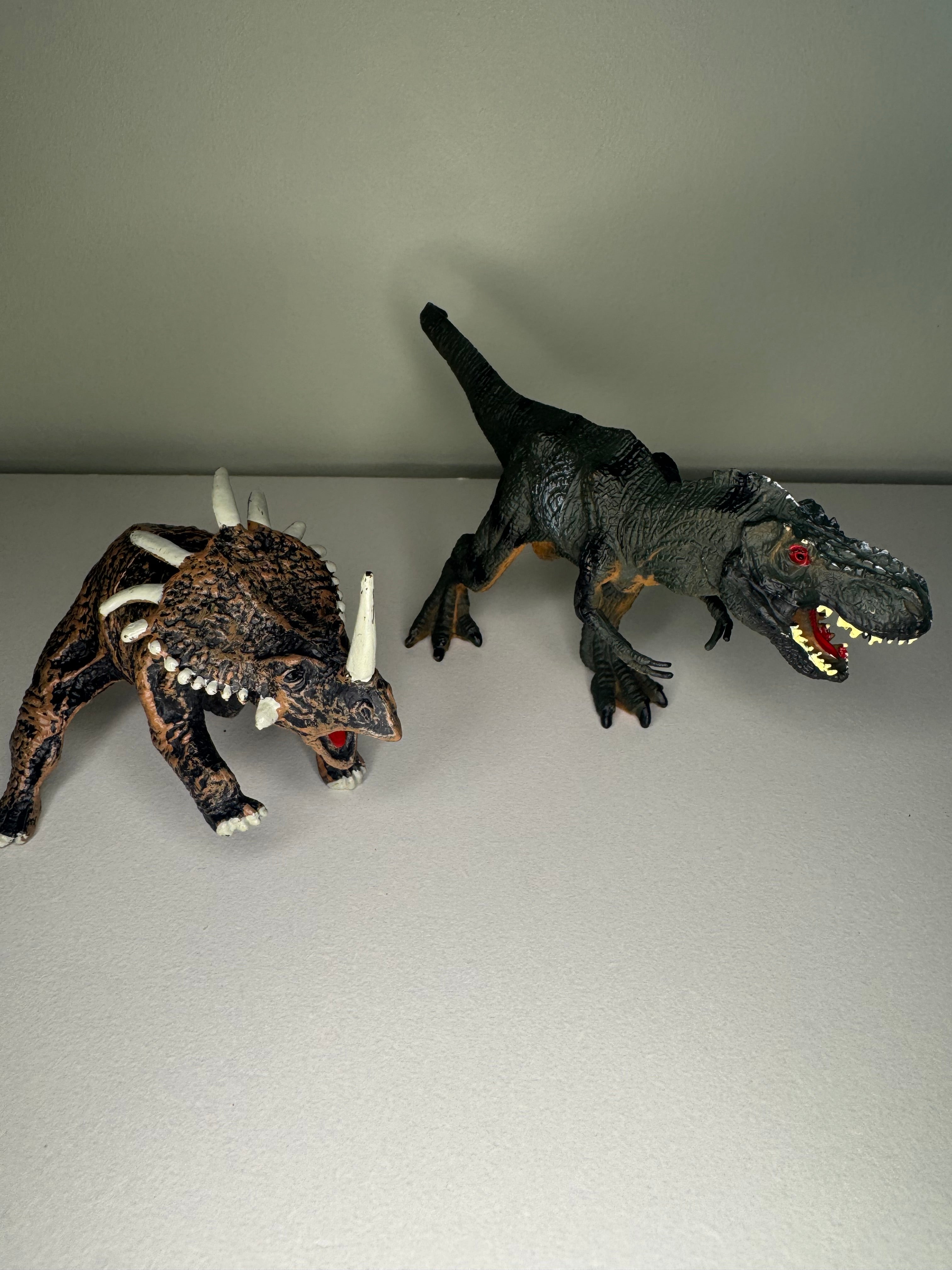 Triceratops & T-Rex Toy Set
