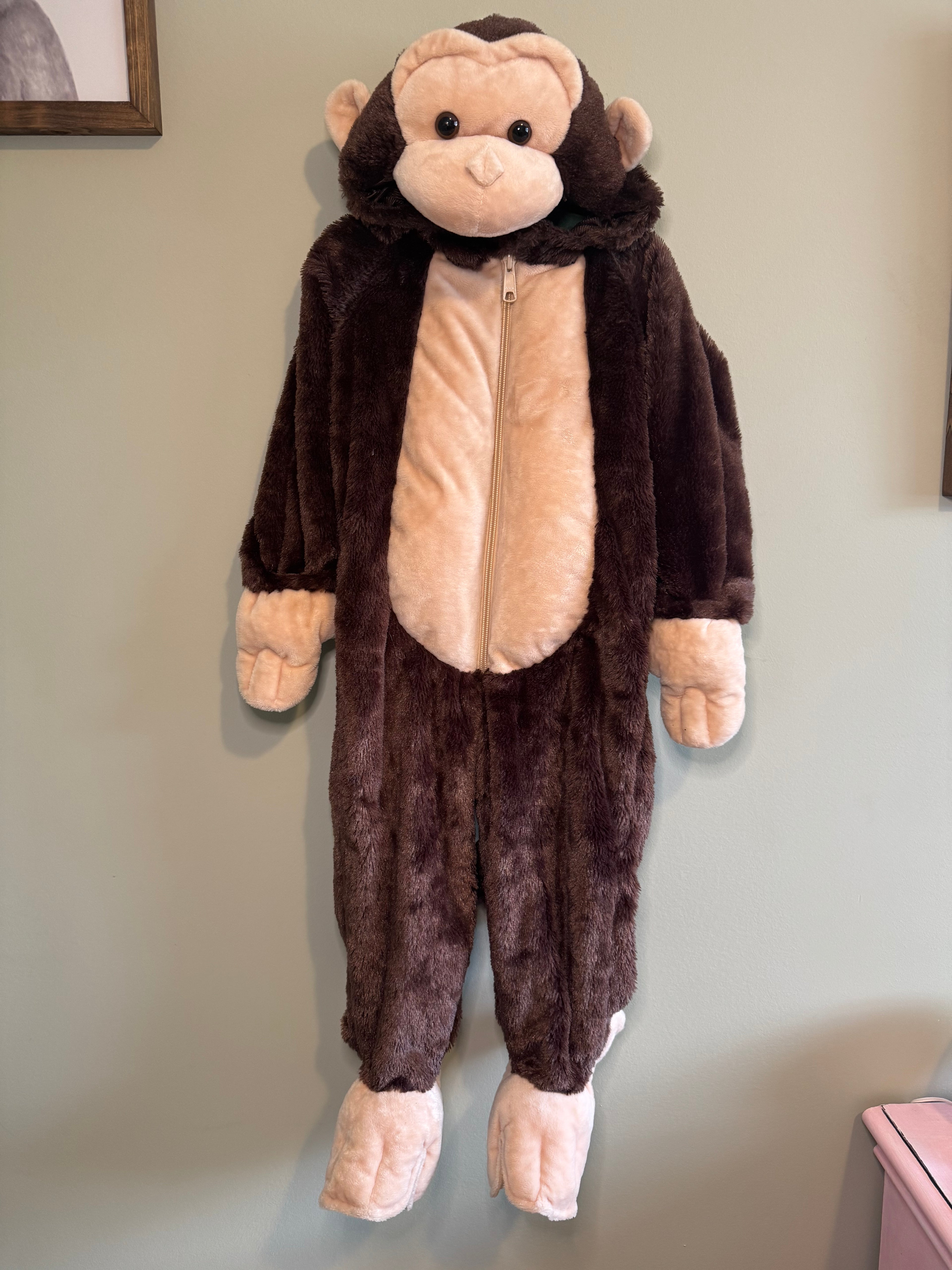 Monkey Costume – Plush One-Piece – Size 3T