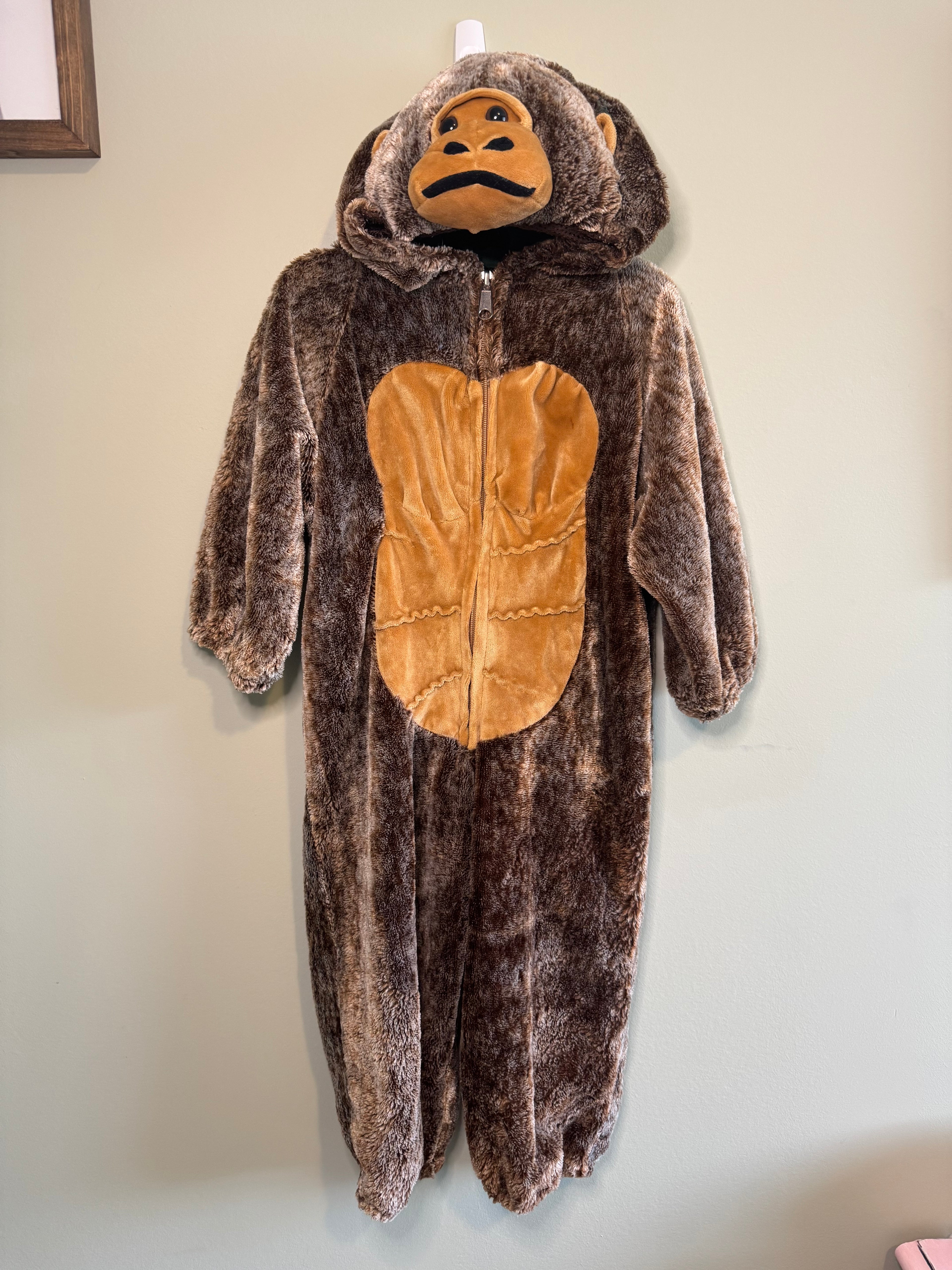 Monkey Costume – Plush One-Piece – Size 3T–4T
