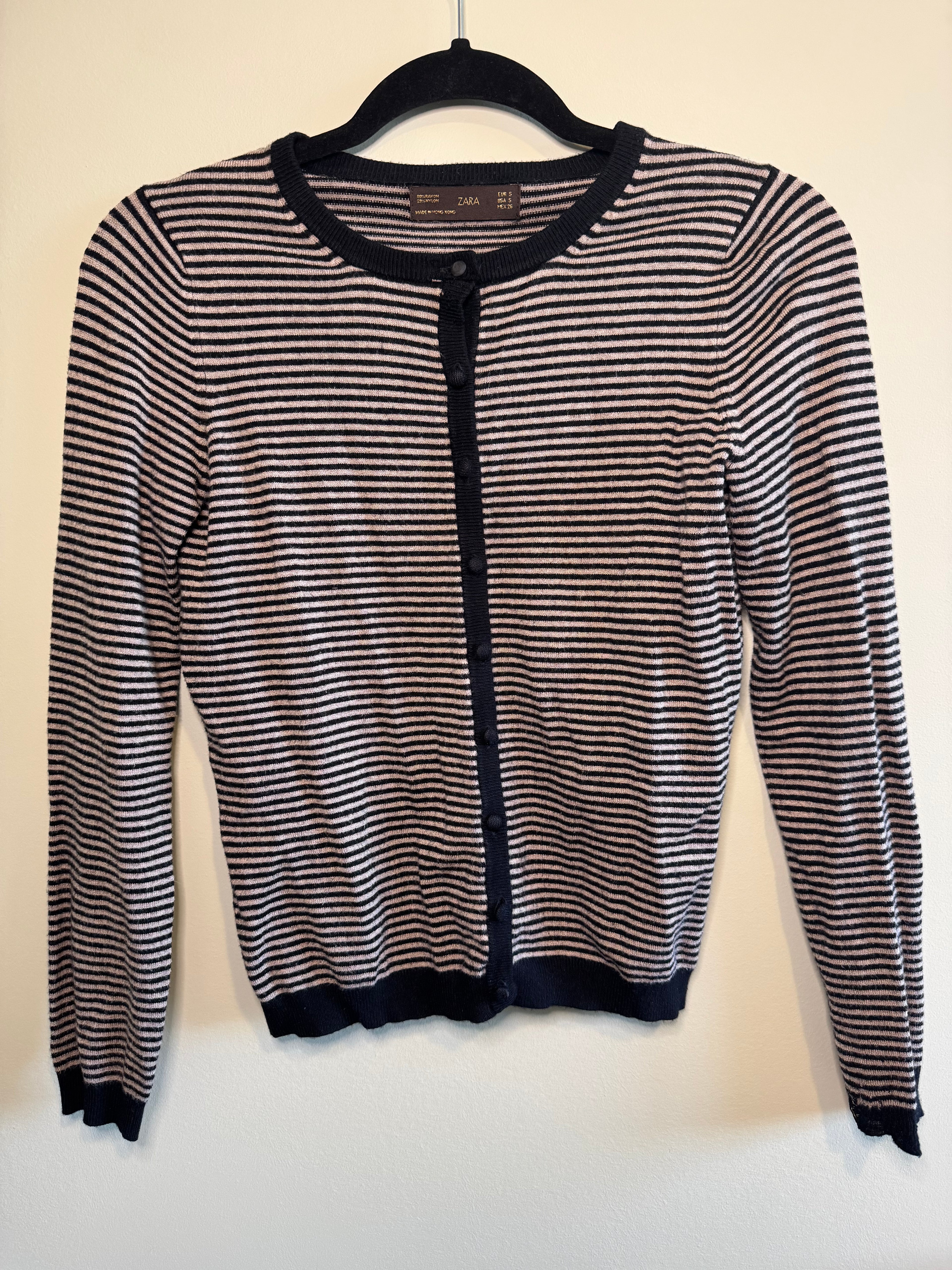 Zara – Striped Button Cardigan – Size S