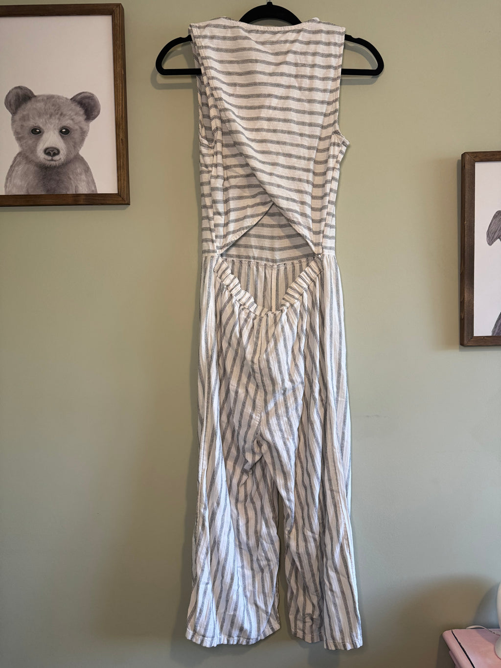 Next – Striped Wide Leg Jumpsuit – US 6