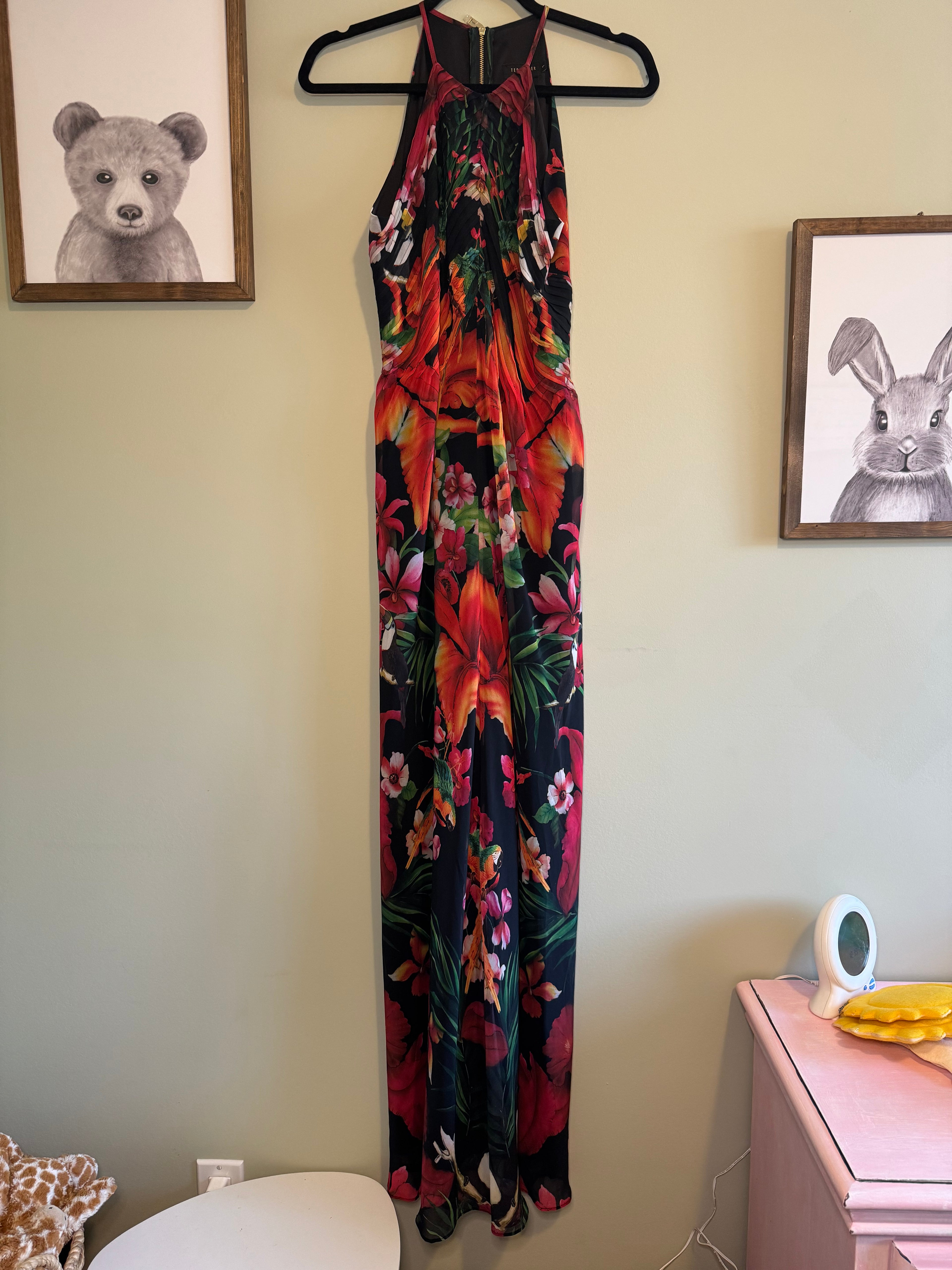 Ted Baker London – Mircana Tropical Halter Jumpsuit – Size US 4