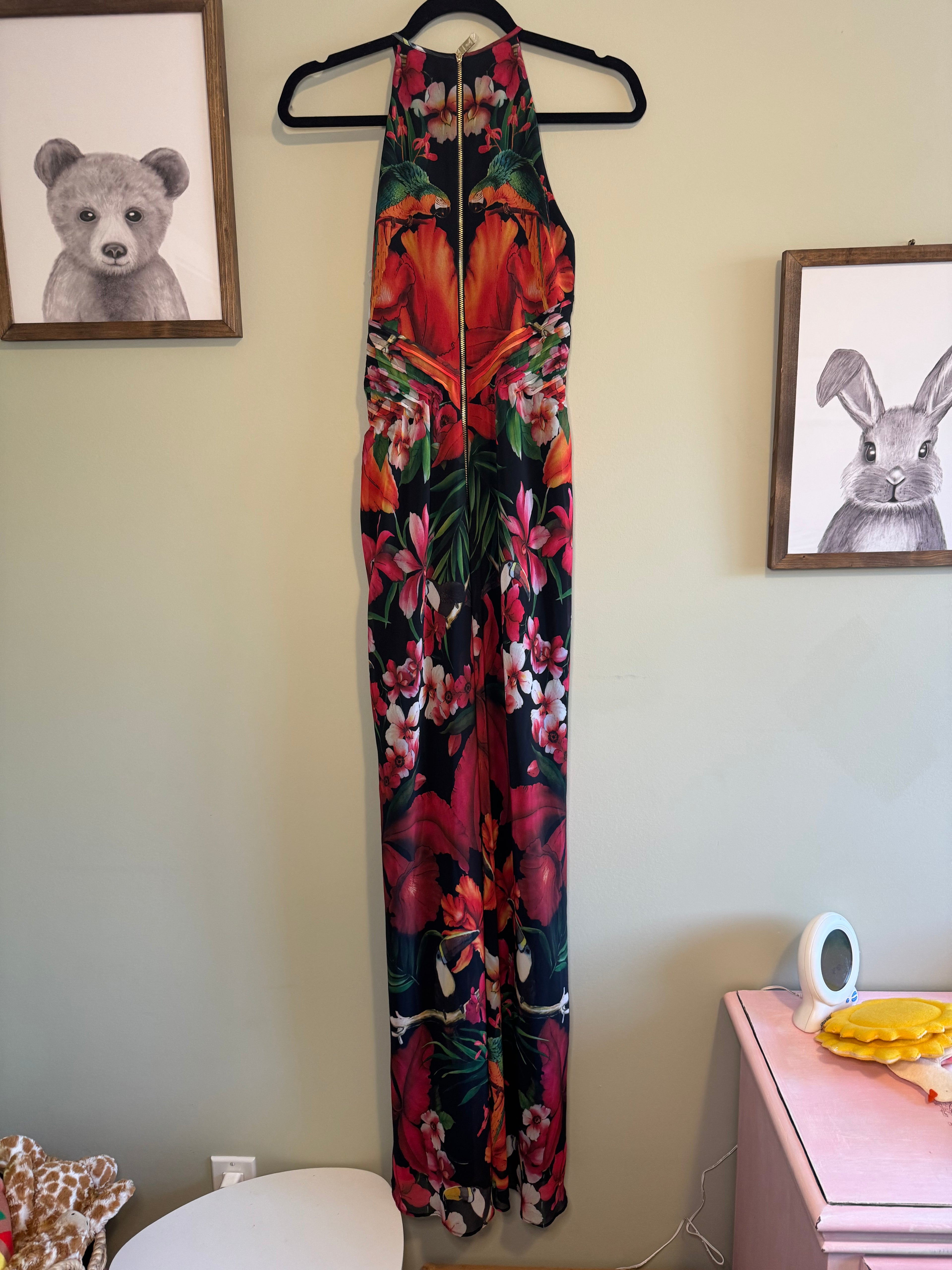 Ted Baker London – Mircana Tropical Halter Jumpsuit – Size US 4