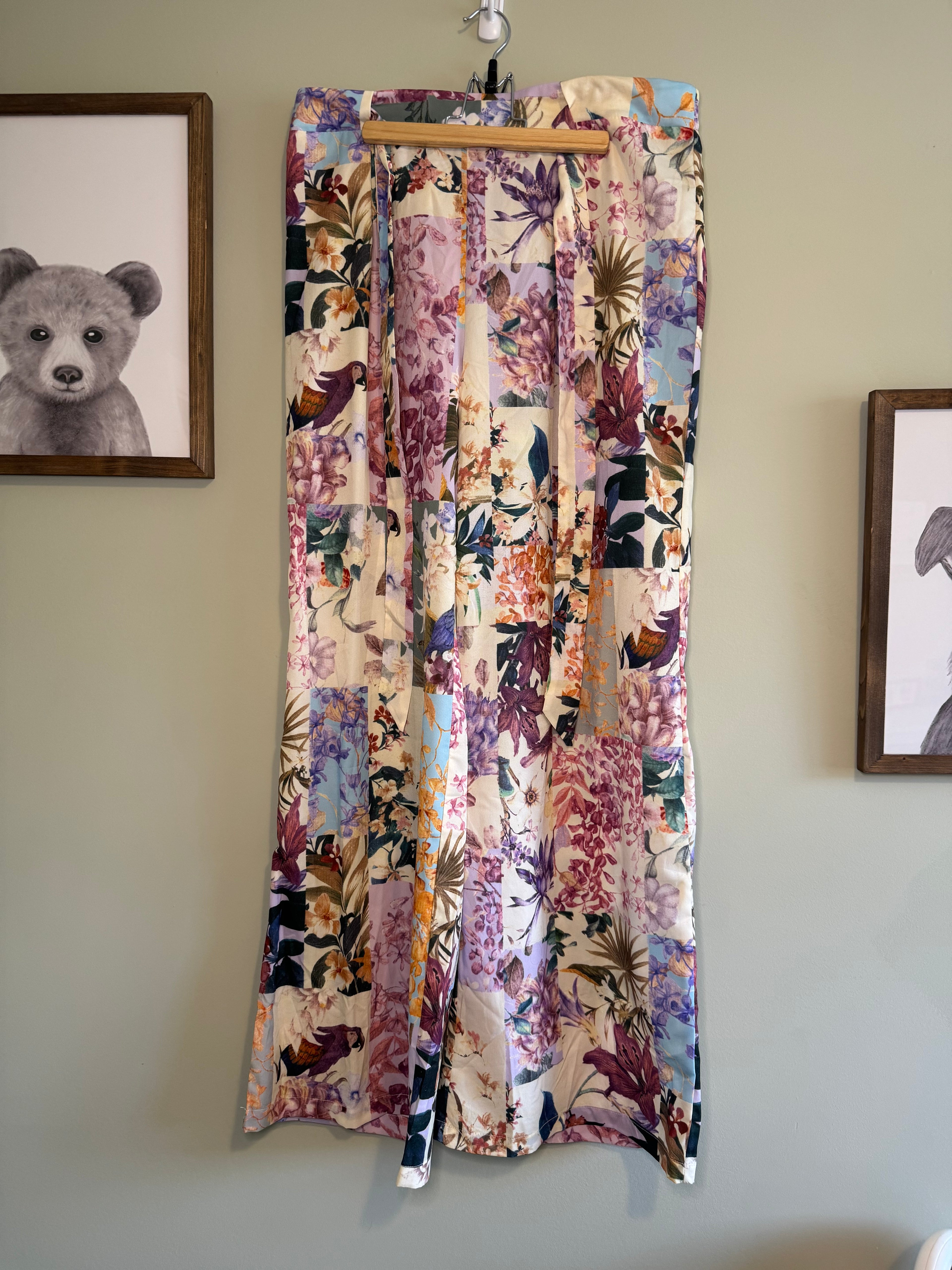 SHEIN – Floral Patchwork Wide Leg Pants – XL (US 12)