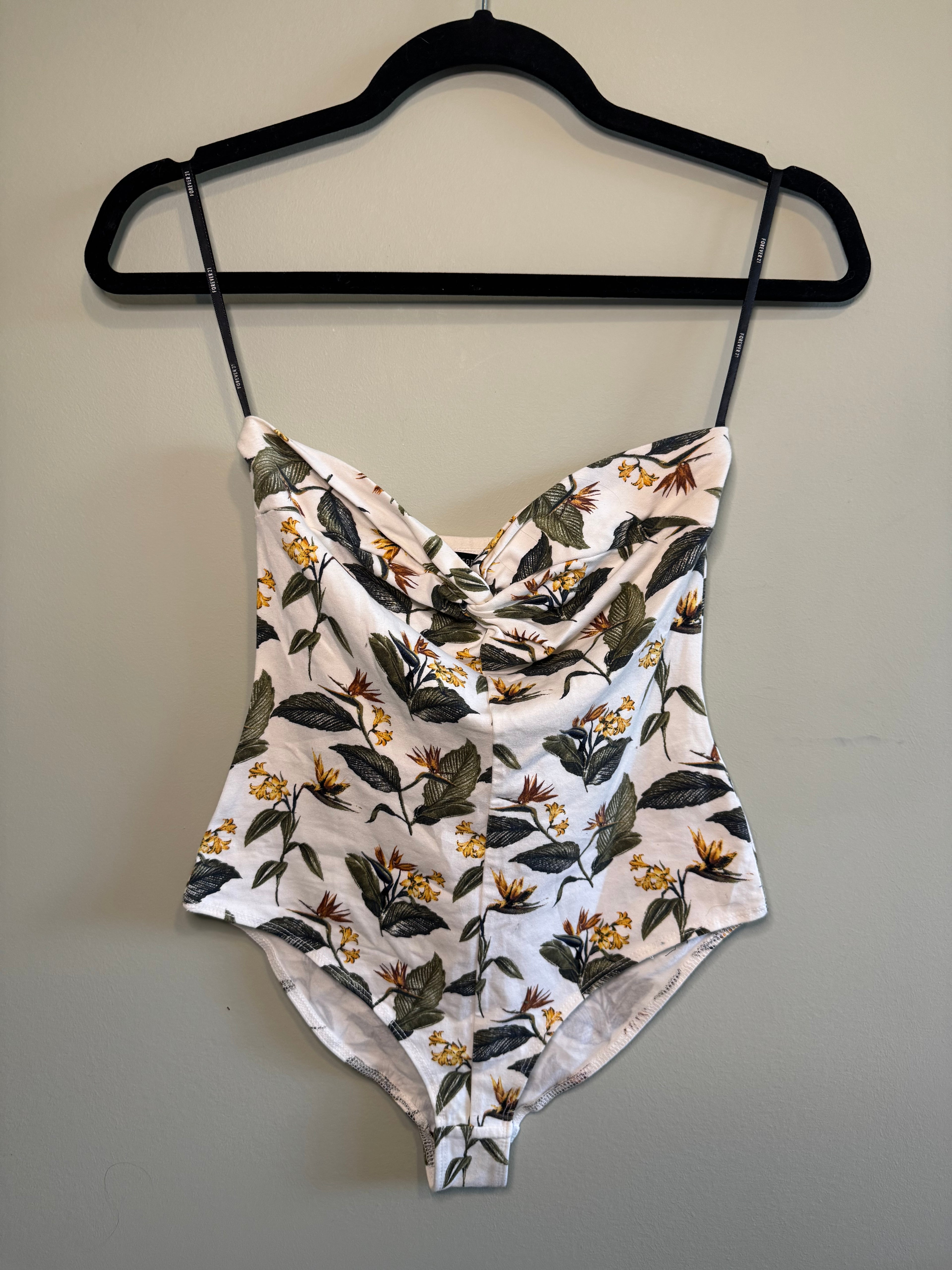 Forever 21 – Strapless Floral Bodysuit – Small
