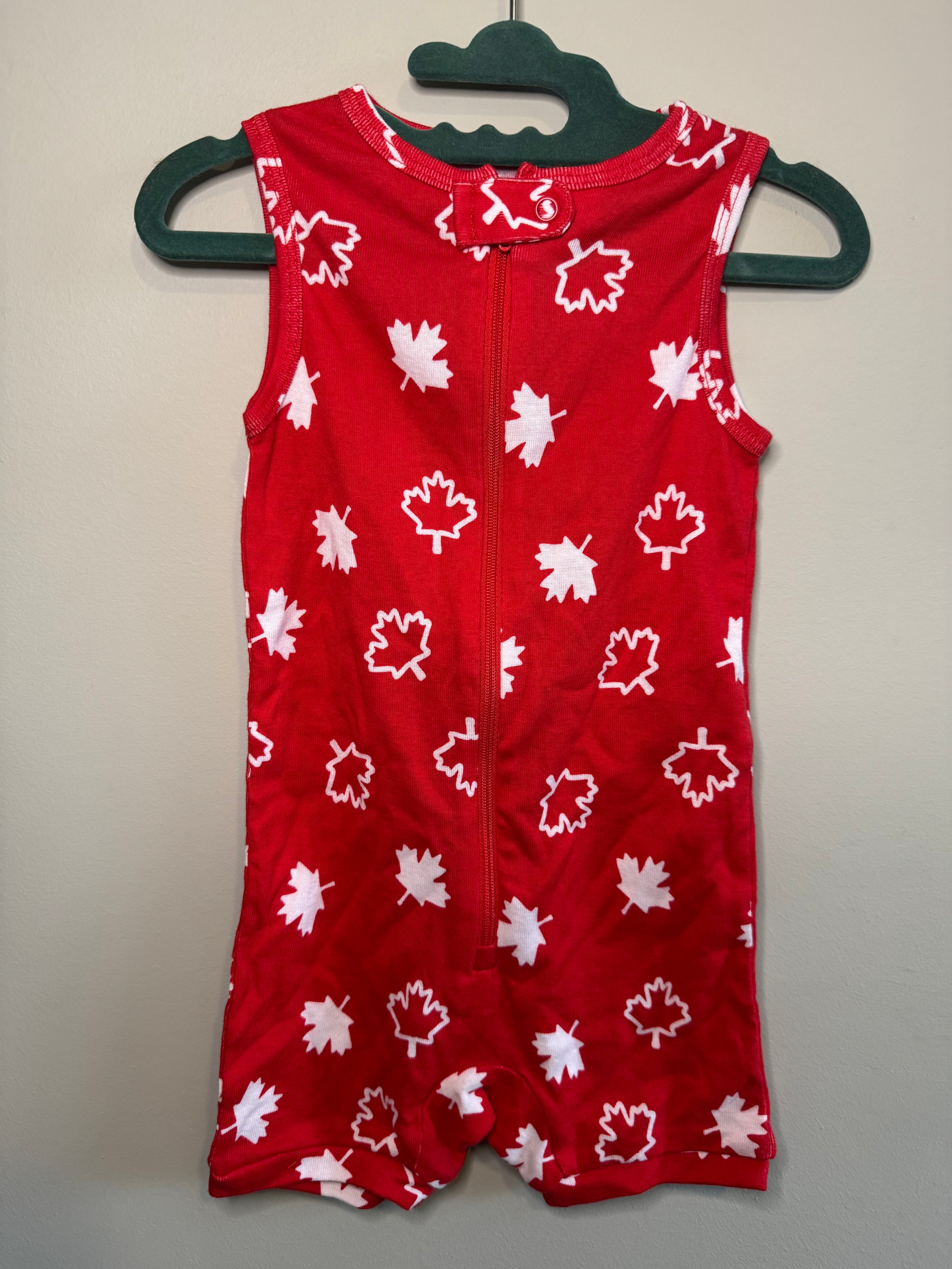 Joe Fresh – Maple Leaf Sleeveless Romper – 12–18M