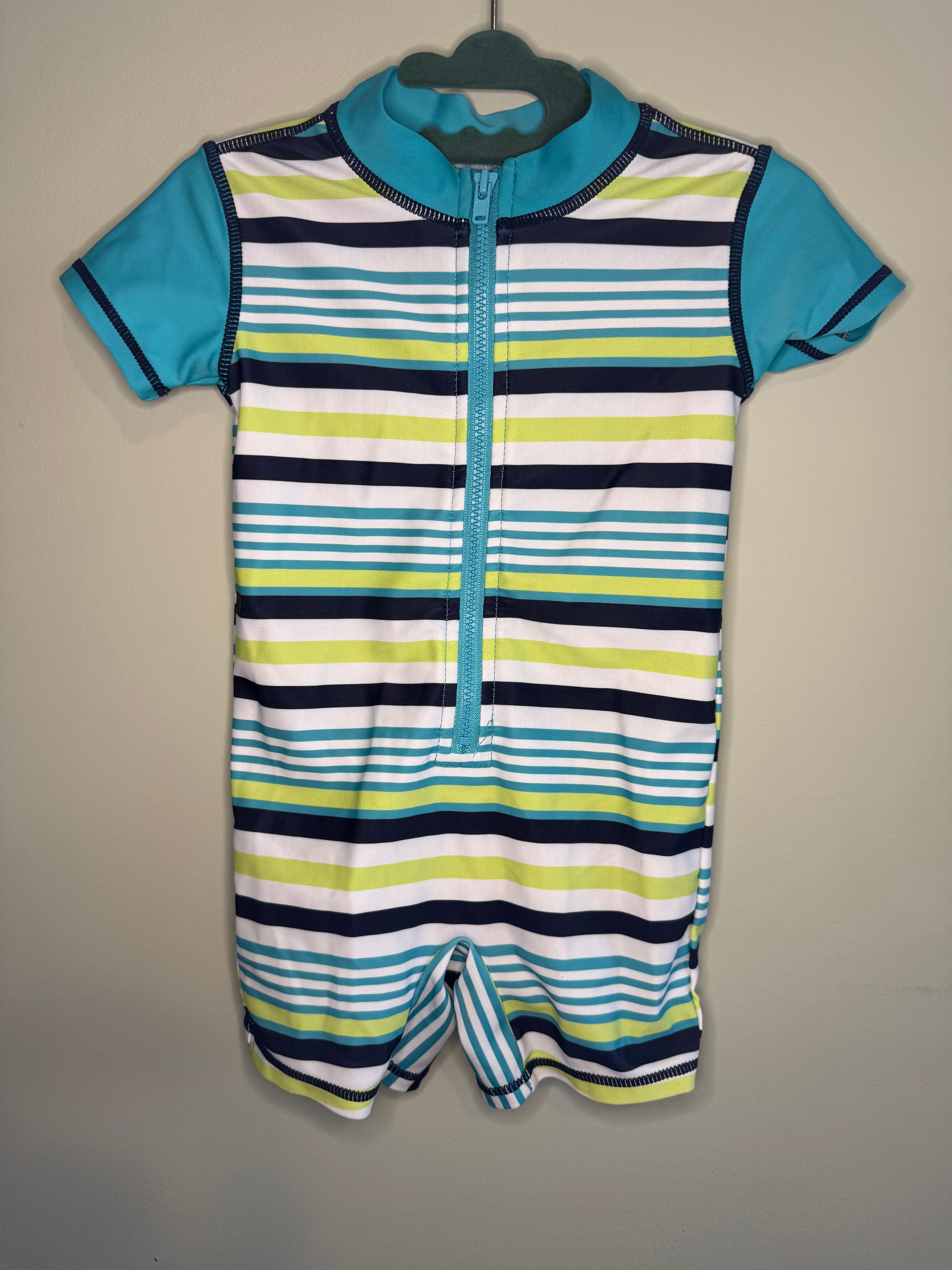 Koala Baby – Striped Rash Guard Swimsuit – 9–12M
