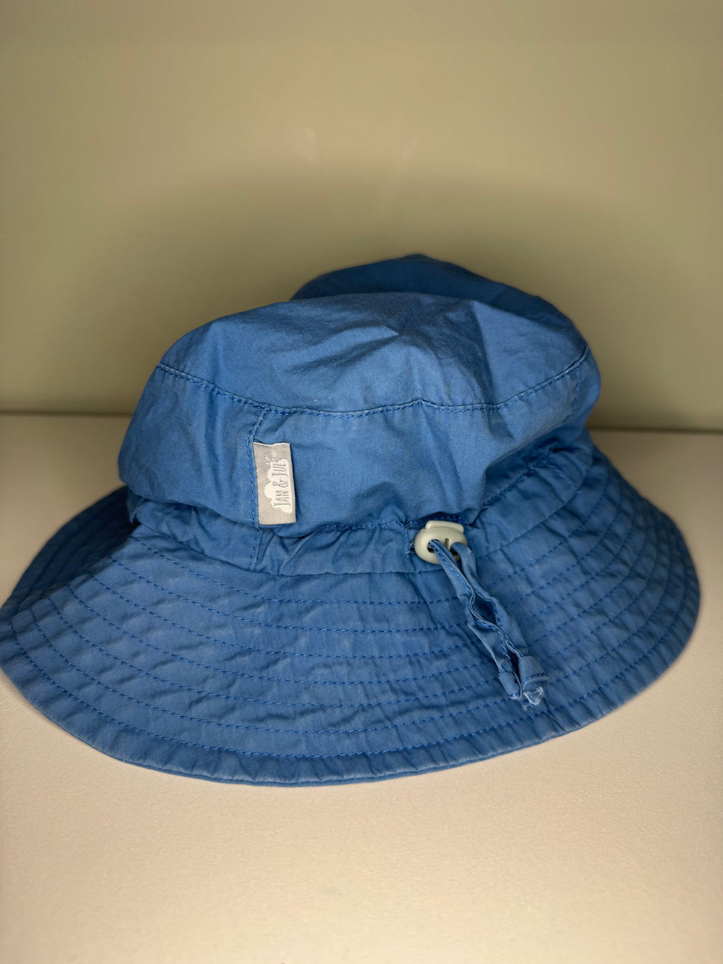 Jan & Jul – Adjustable Sun Hat (Blue) – 6–24M