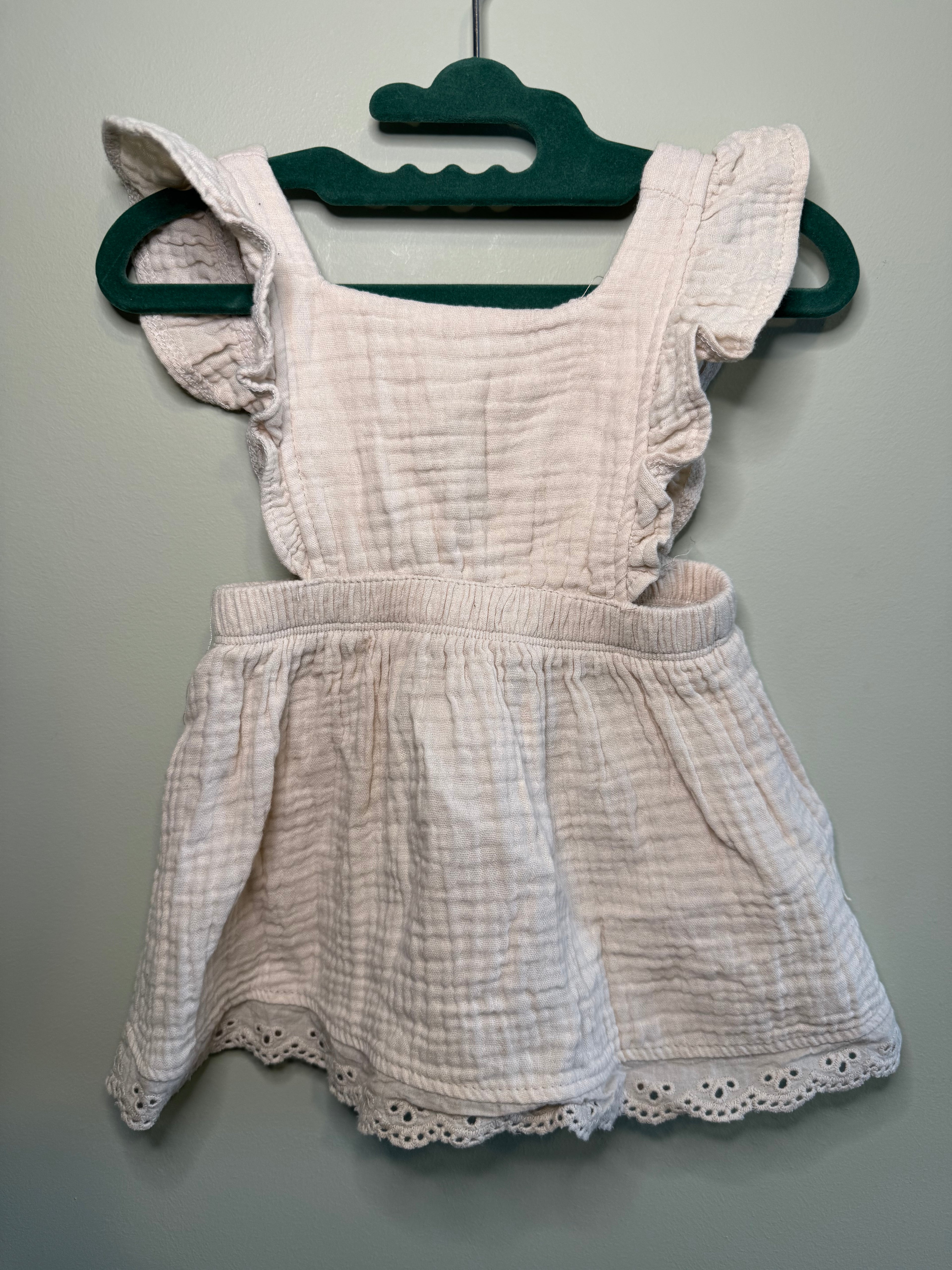 Rabbit Bear by Emily & Oliver – Muslin Dress – 12M