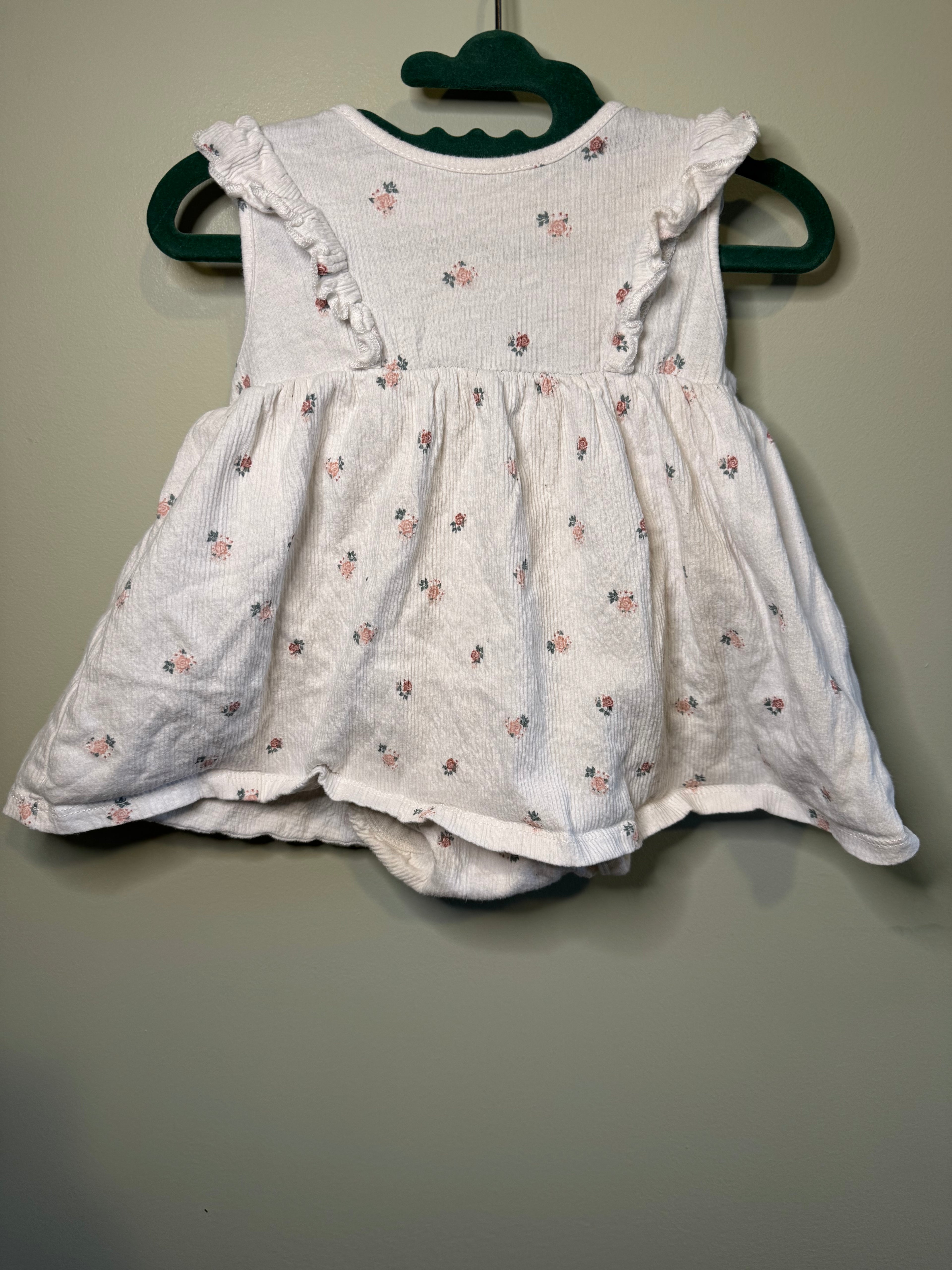 H&M – Organic Cotton Floral Dress Bodysuit – 4–6M