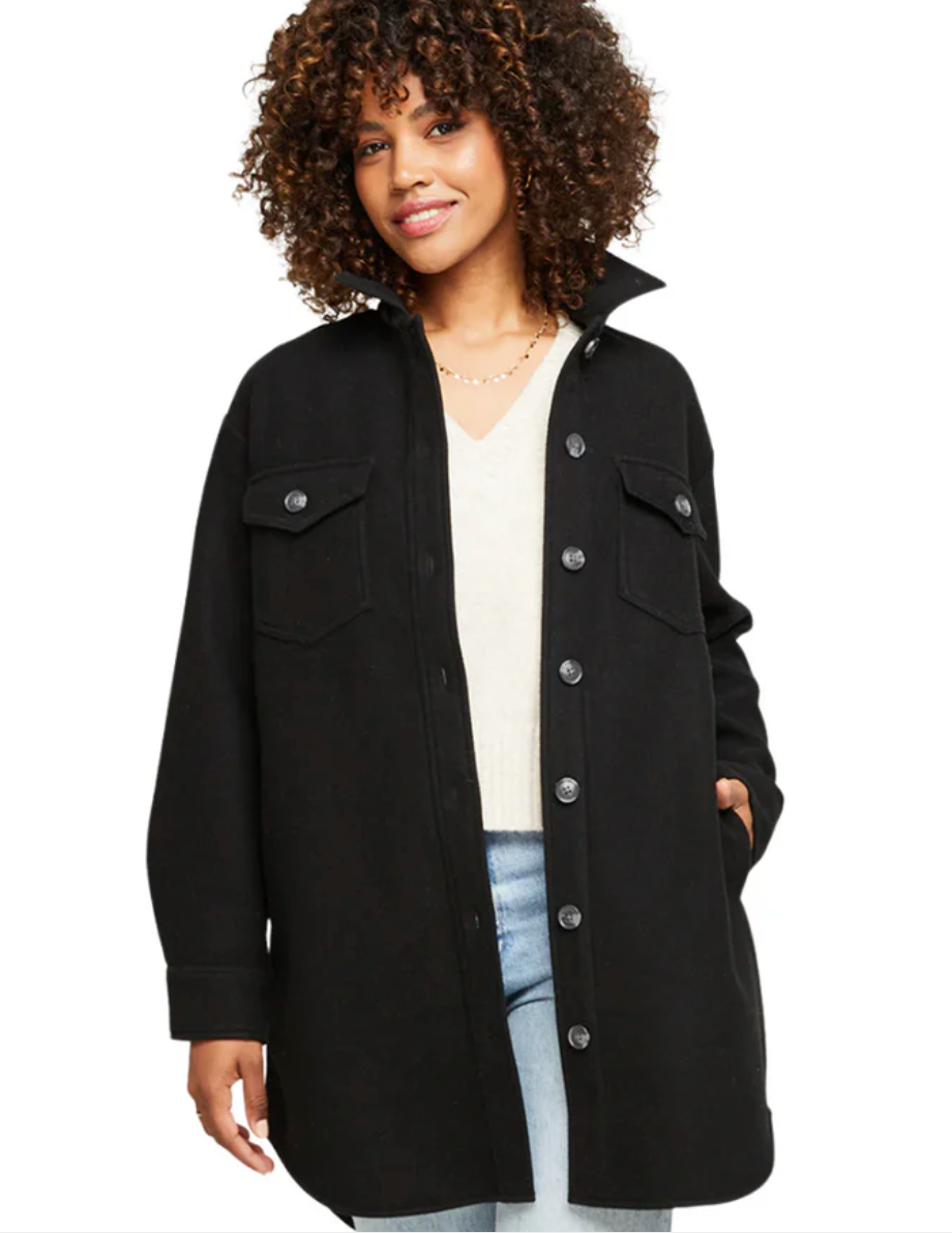 Gentle Fawn Wool Button‑Up Jacket — Women’s Medium