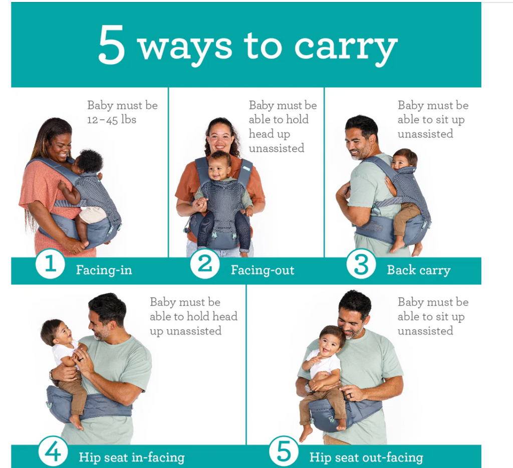 Infantino Hip Rider Plus 5-in-1 Hip Seat Carrier